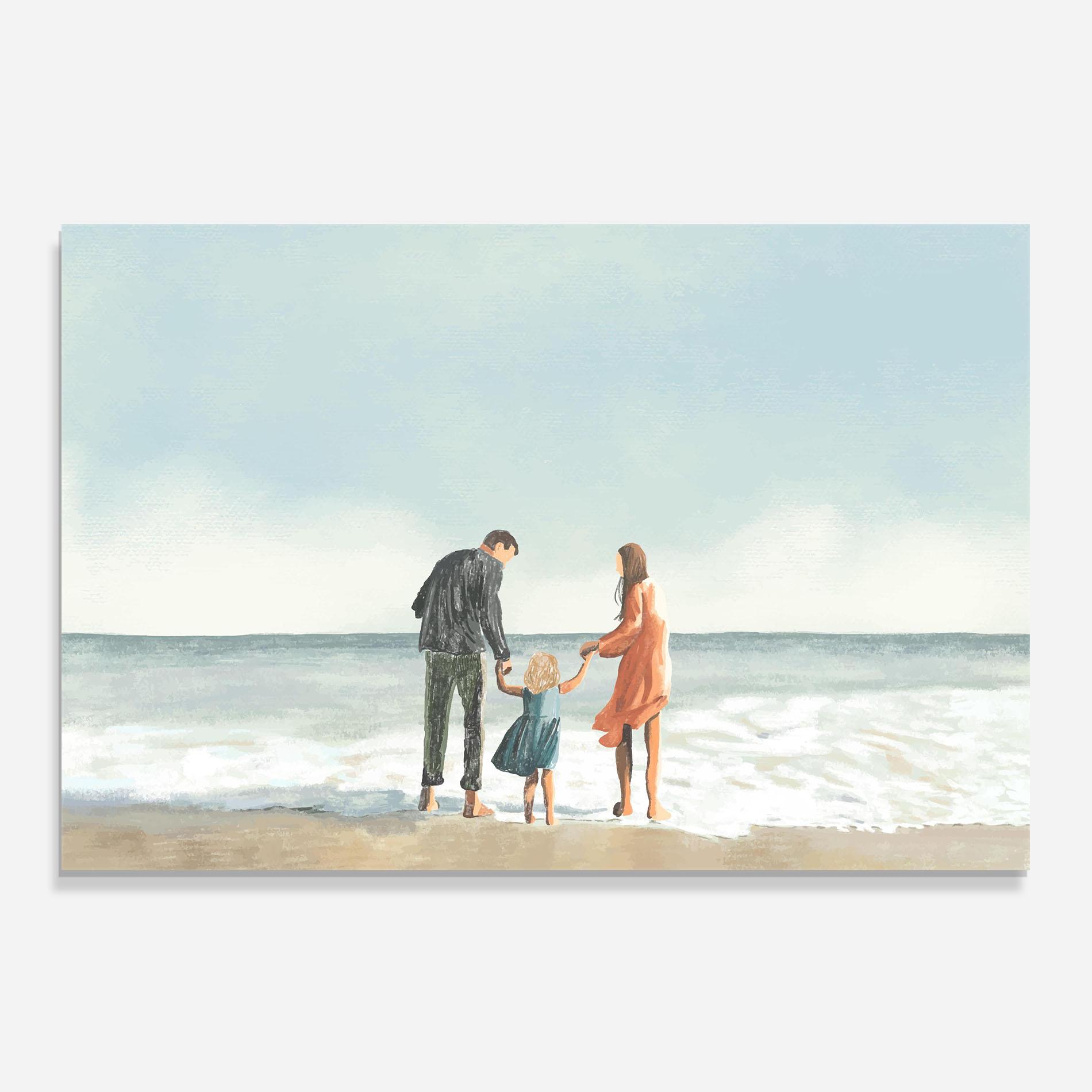 Panou Sticla Bucatarie Beach Family mockup 0