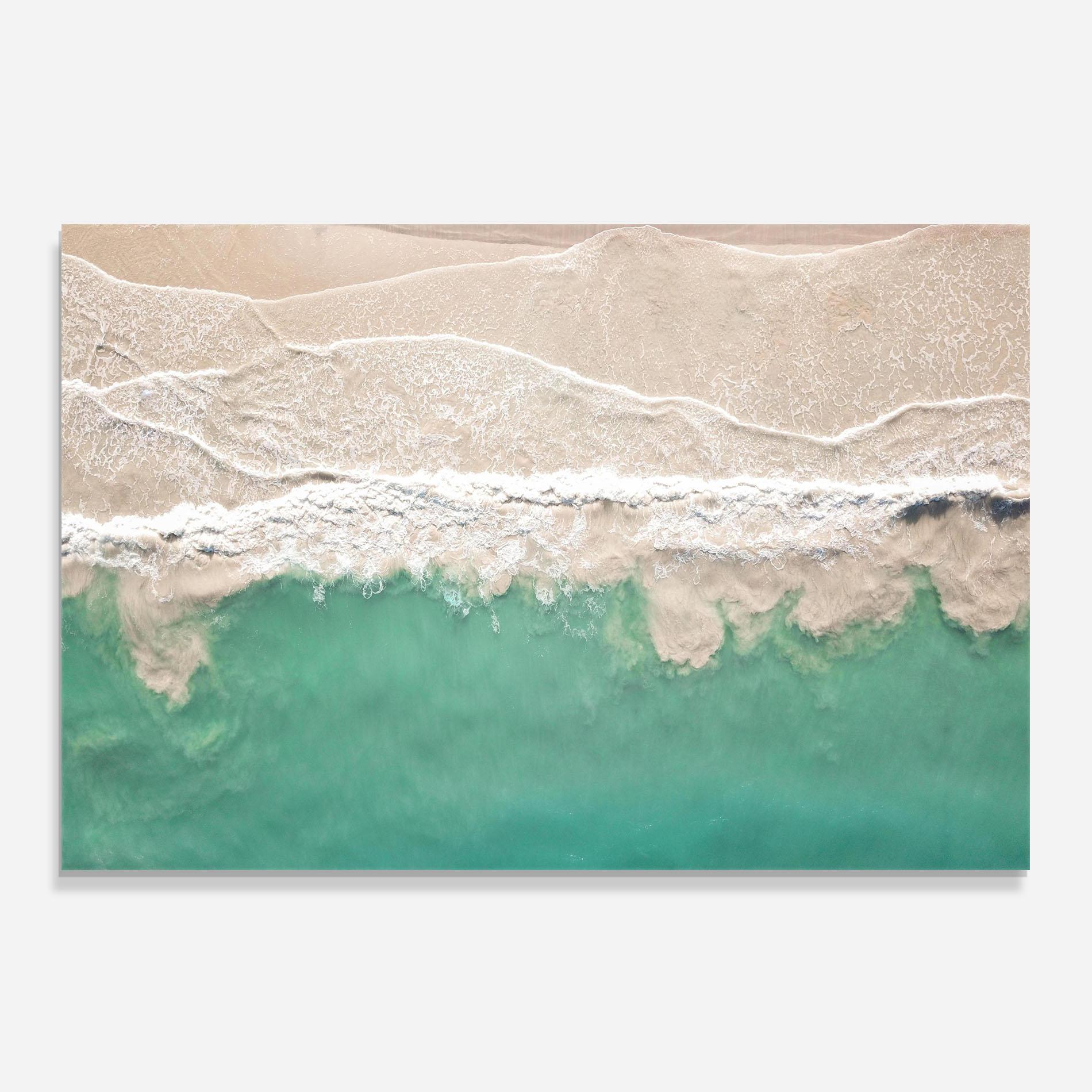 Panou Sticla Bucatarie Pretty Blue Beach mockup 0