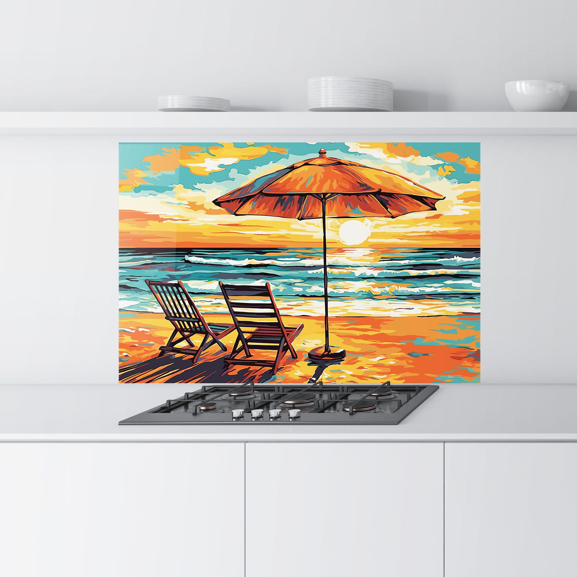 Panou Sticla Bucatarie Chair Sunset View mockup 9