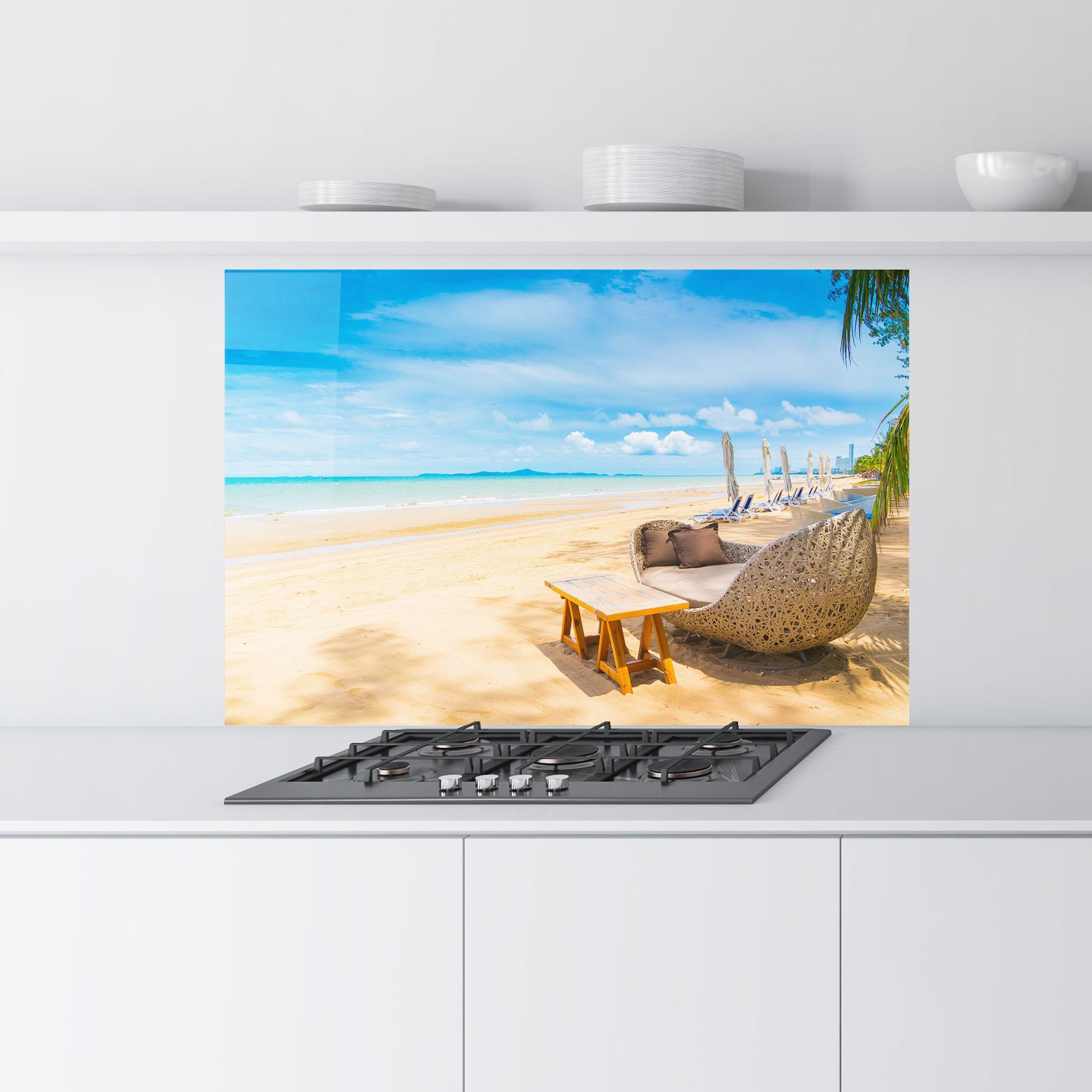 Panou Sticla Bucatarie Dinning Blue Sky mockup 9