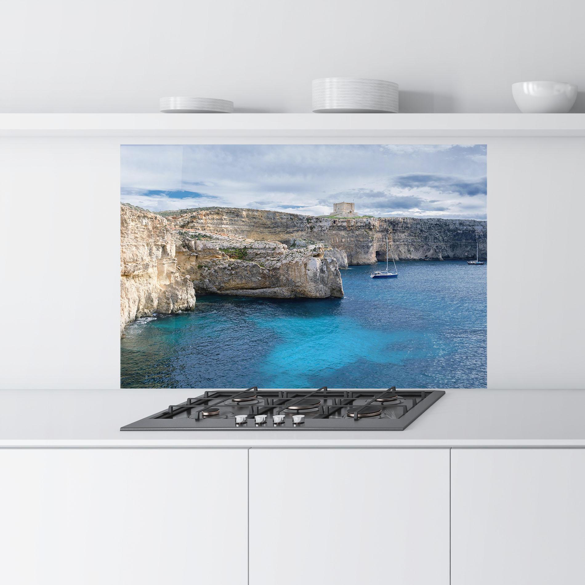 Panou Sticla Bucatarie Island Landscape mockup 9