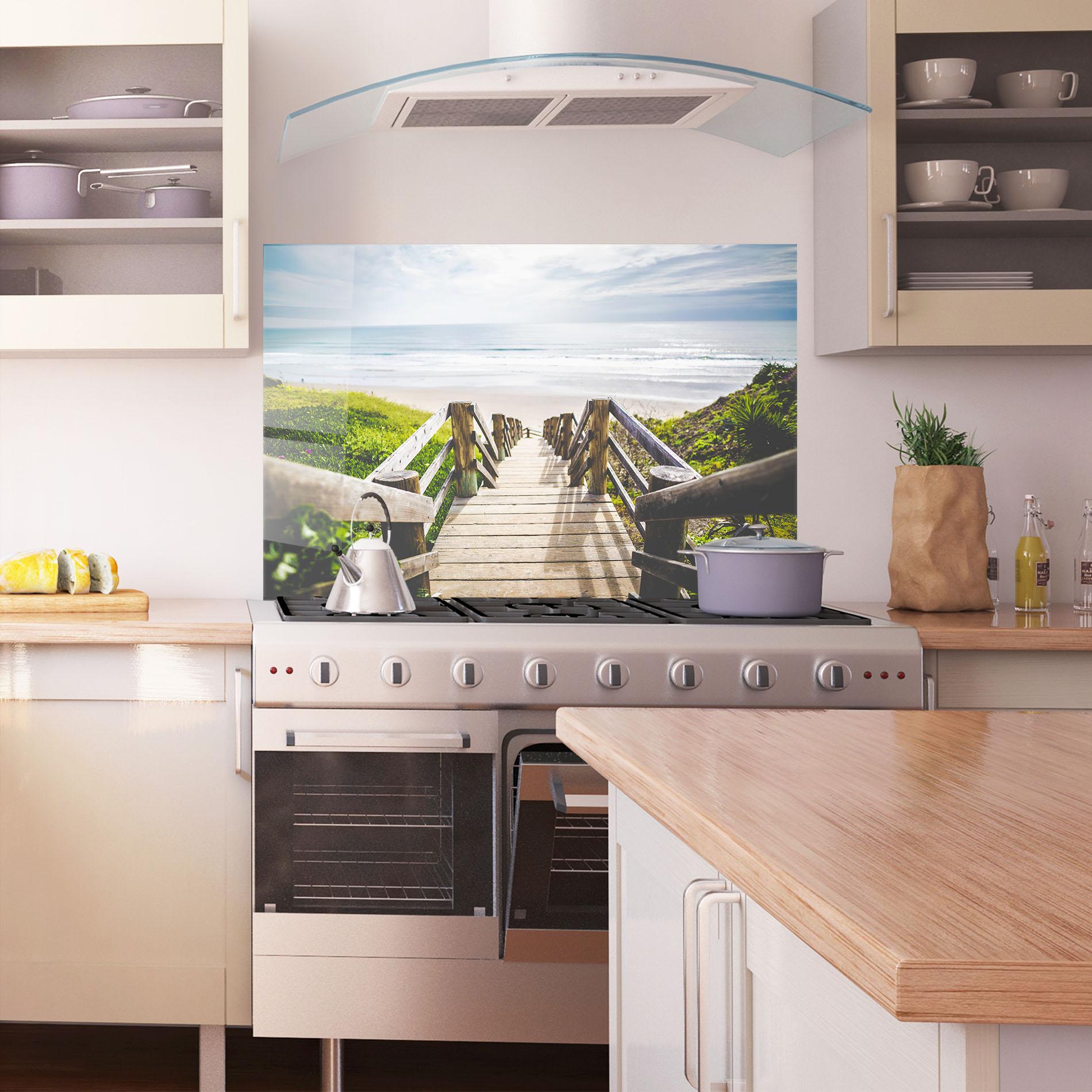 Panou Sticla Bucatarie Beach Road mockup 1