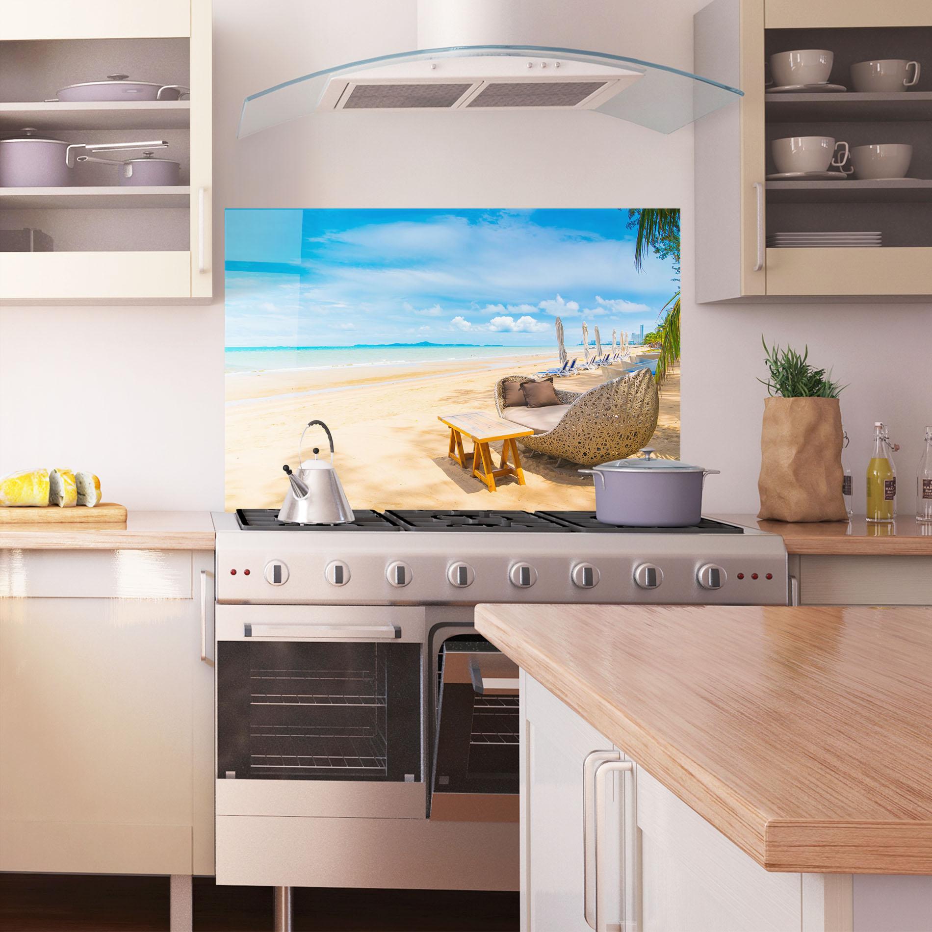 Panou Sticla Bucatarie Dinning Blue Sky mockup 1