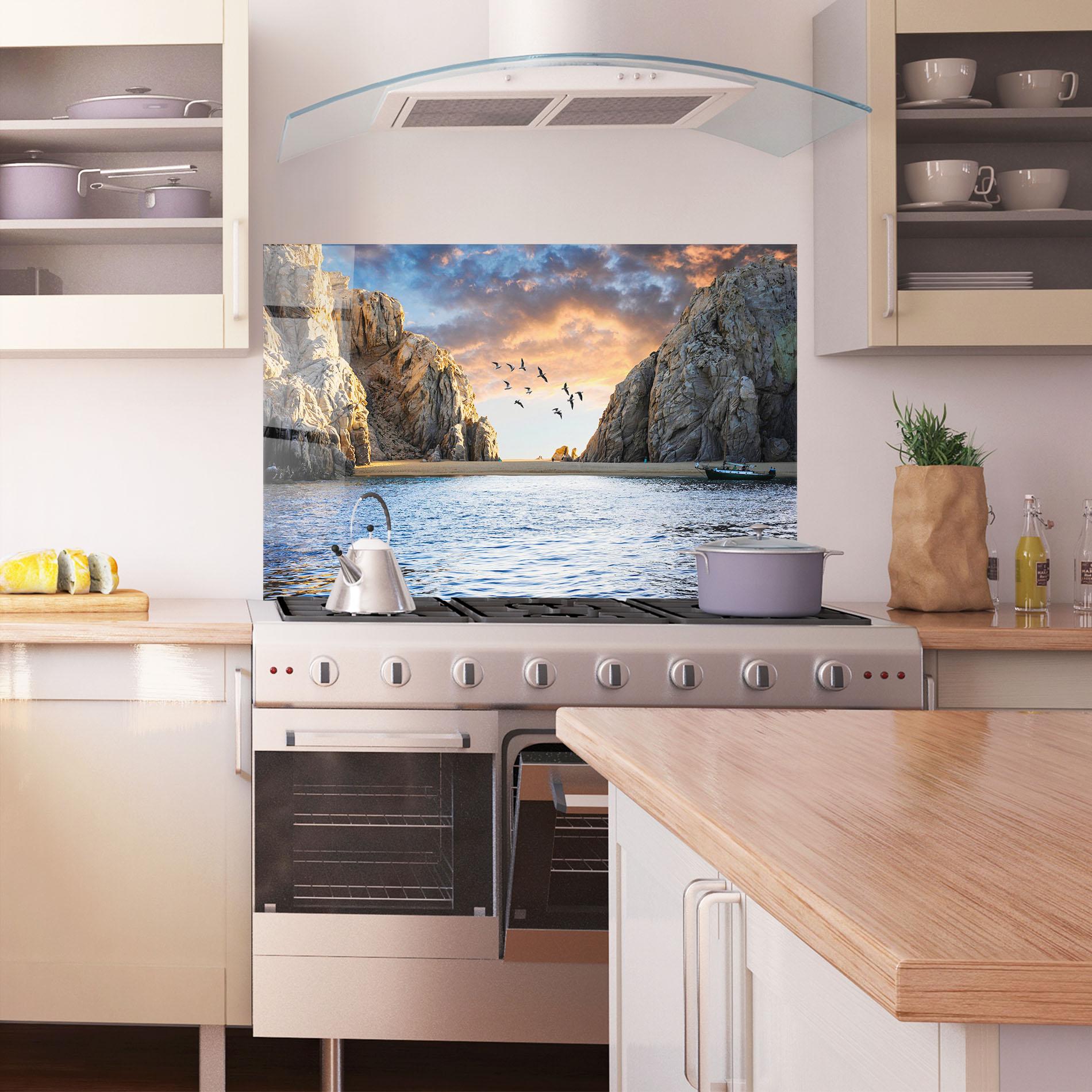 Panou Sticla Bucatarie Lover S Beach mockup 1