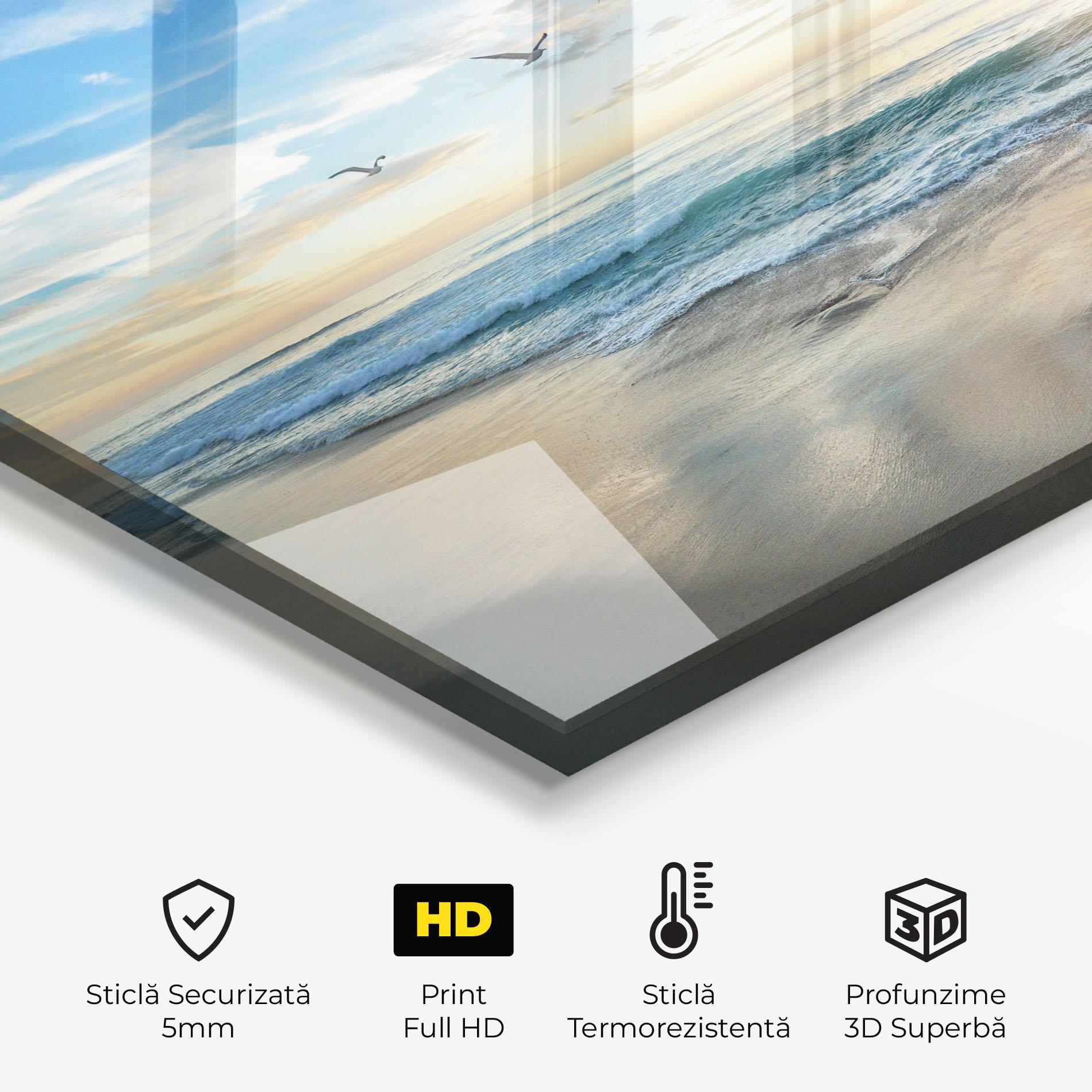 Panou Sticla Bucatarie Beautiful Beach mockup 2