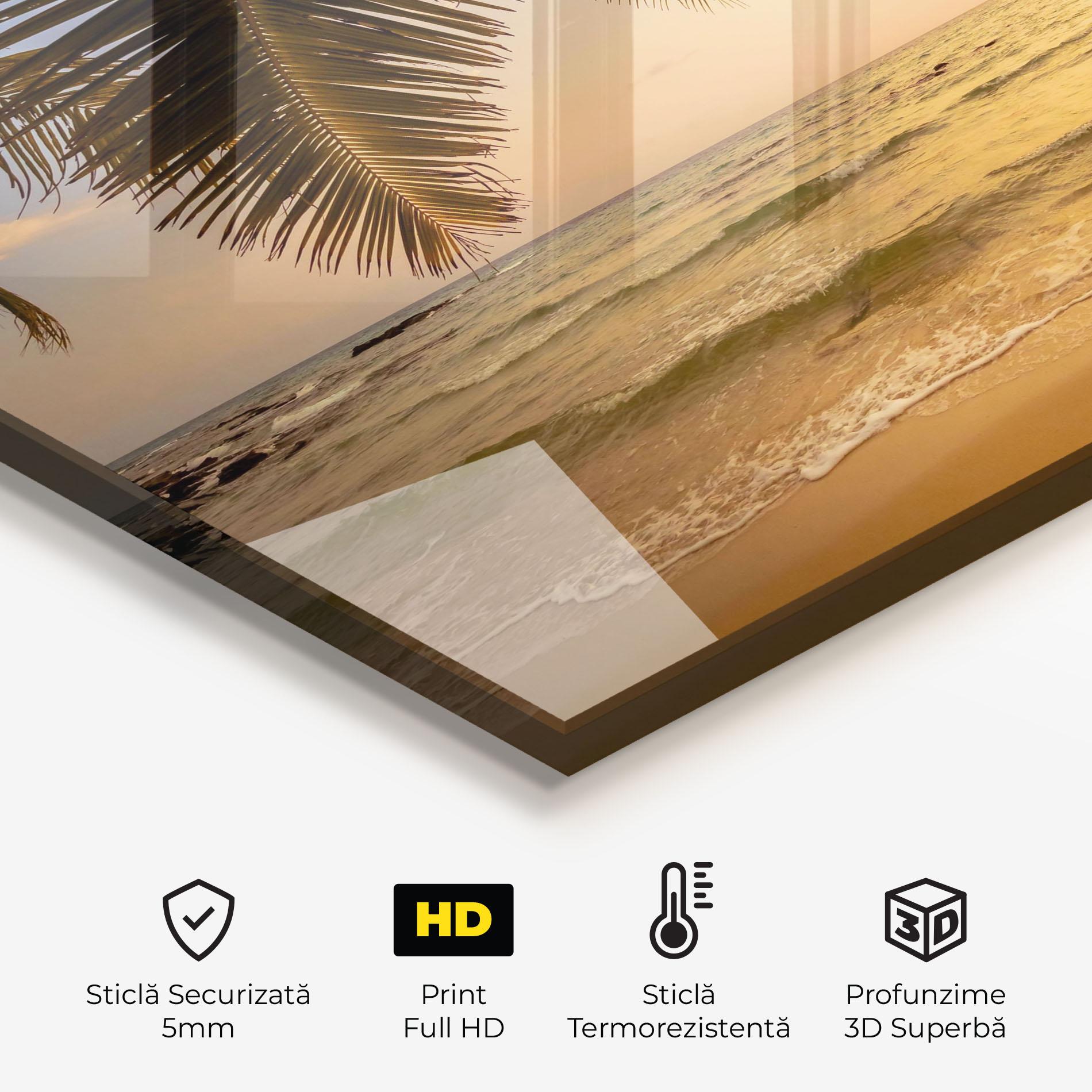 Panou Sticla Bucatarie Paradise Island mockup 2