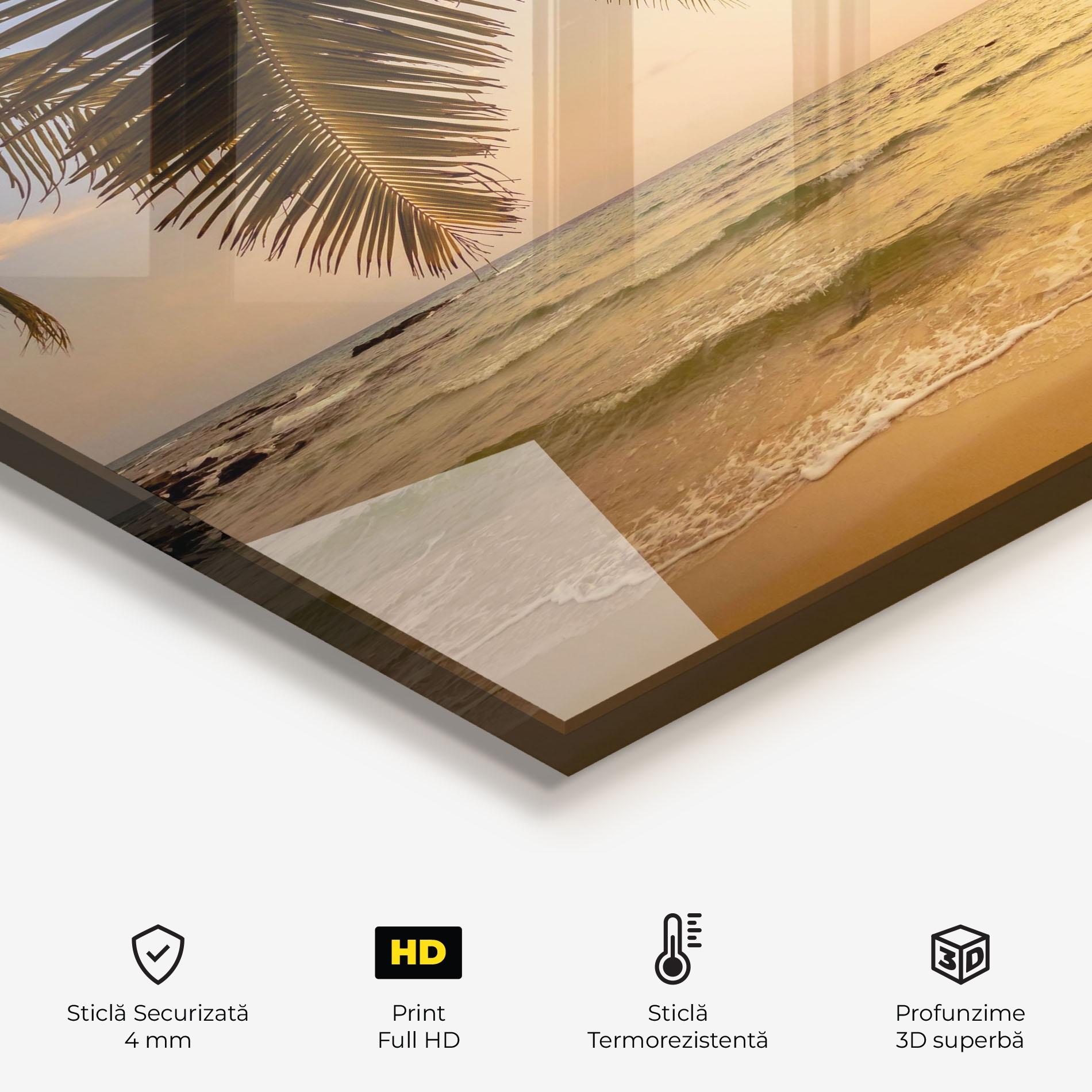 Panou Sticla Bucatarie Paradise Island mockup 2