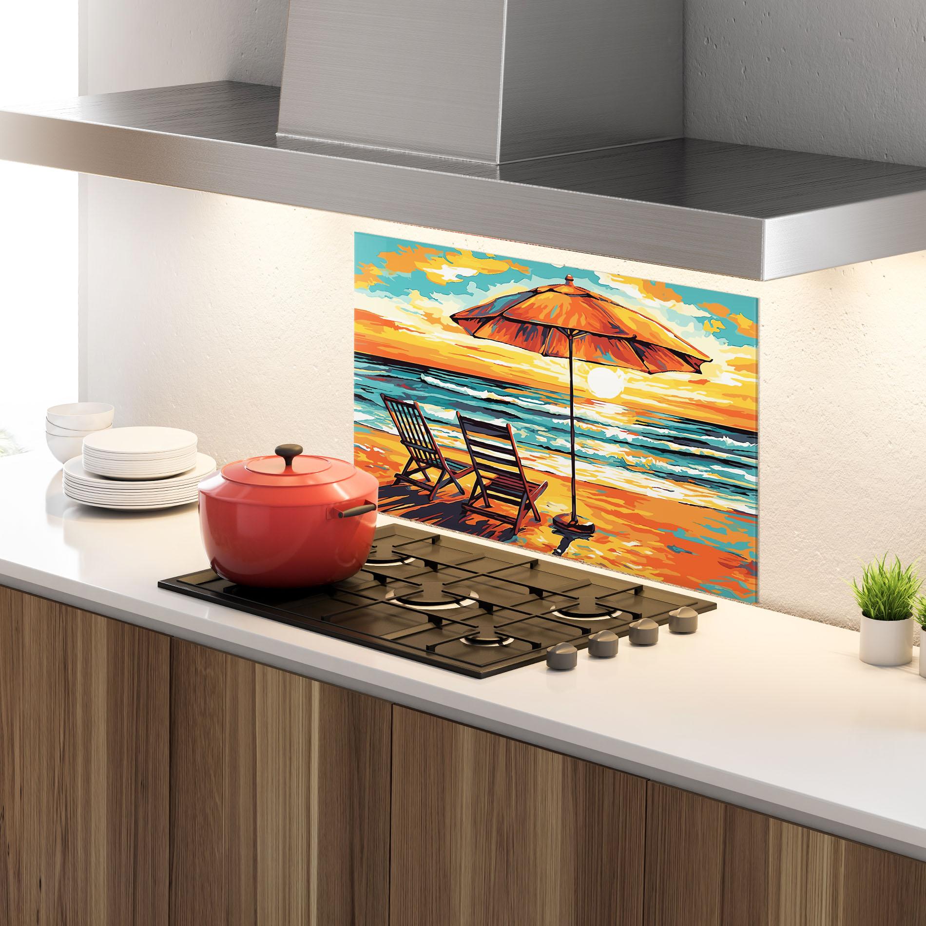 Panou Sticla Bucatarie Chair Sunset View mockup 4