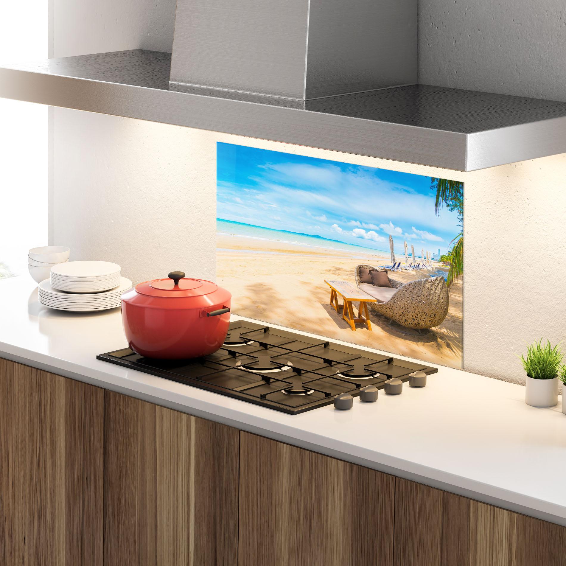 Panou Sticla Bucatarie Dinning Blue Sky mockup 4