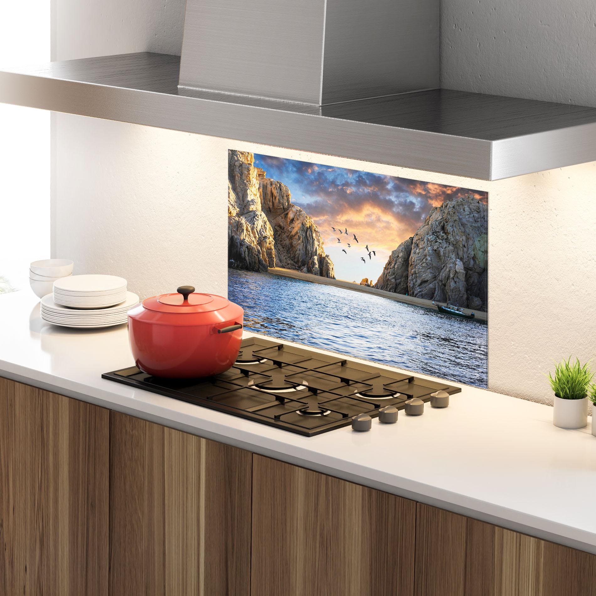 Panou Sticla Bucatarie Lover S Beach mockup 4