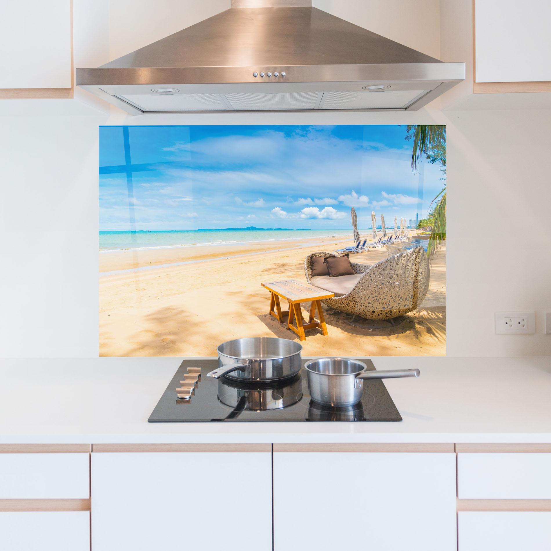 Panou Sticla Bucatarie Dinning Blue Sky mockup 5