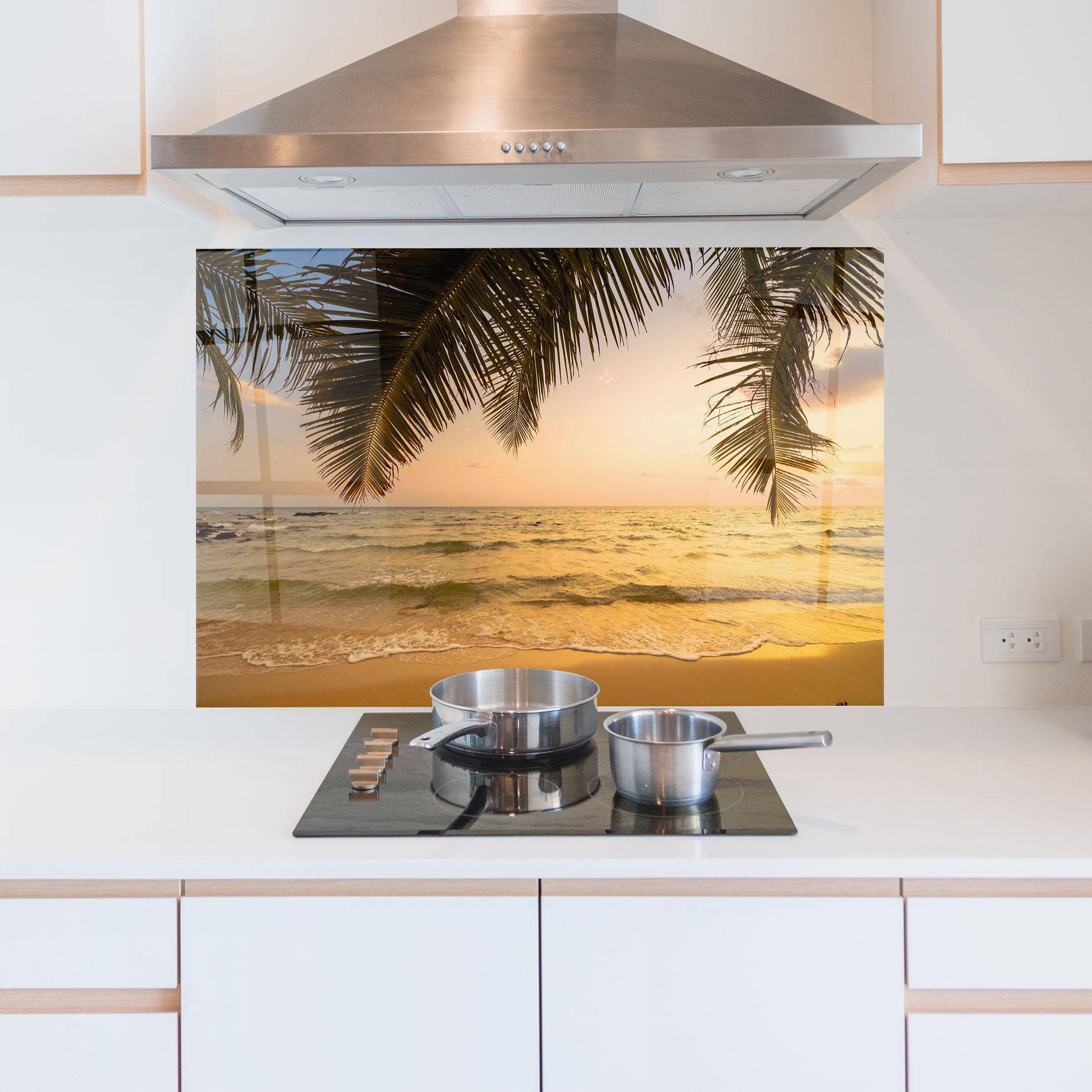 Panou Sticla Bucatarie Paradise Island mockup 5