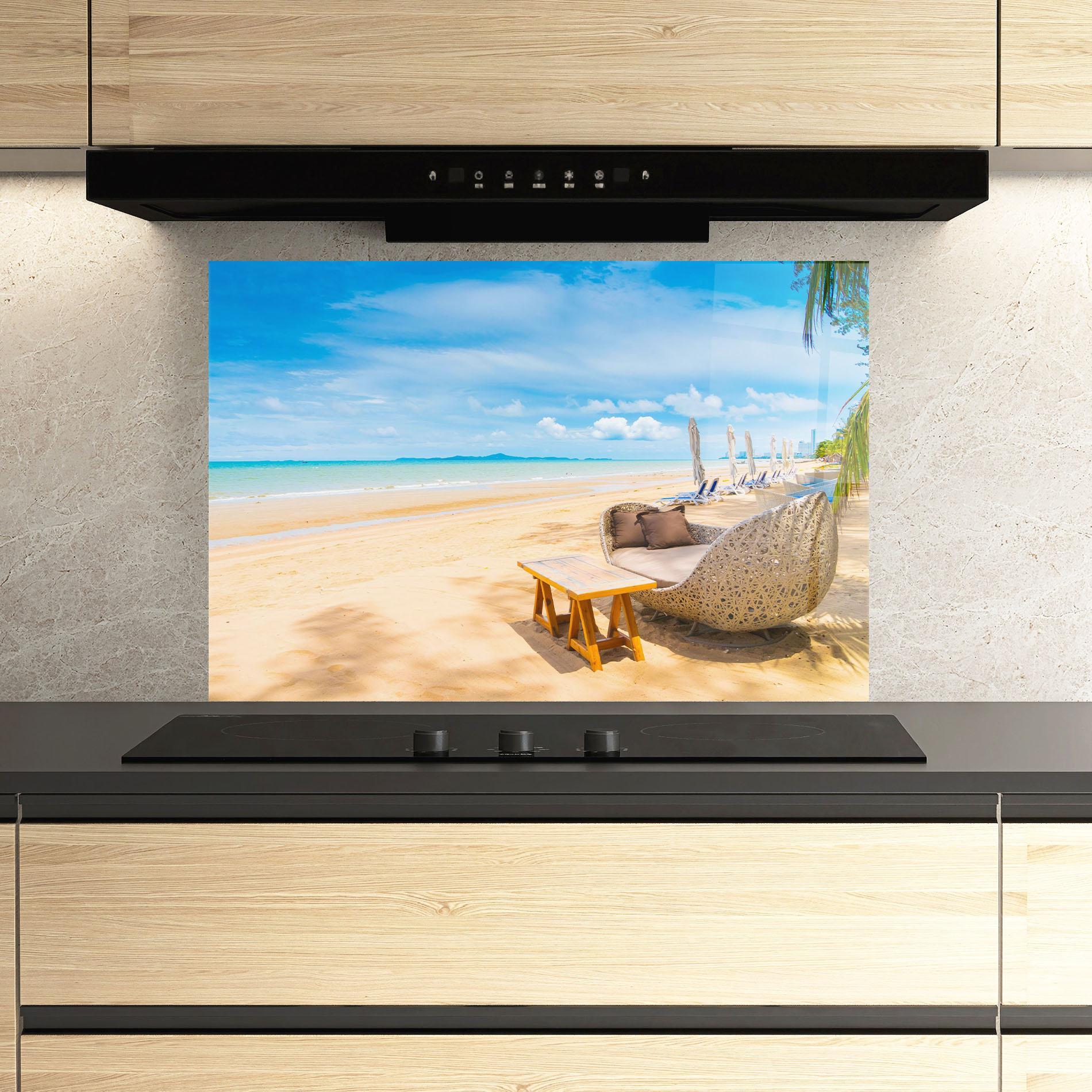 Panou Sticla Bucatarie Dinning Blue Sky mockup 3