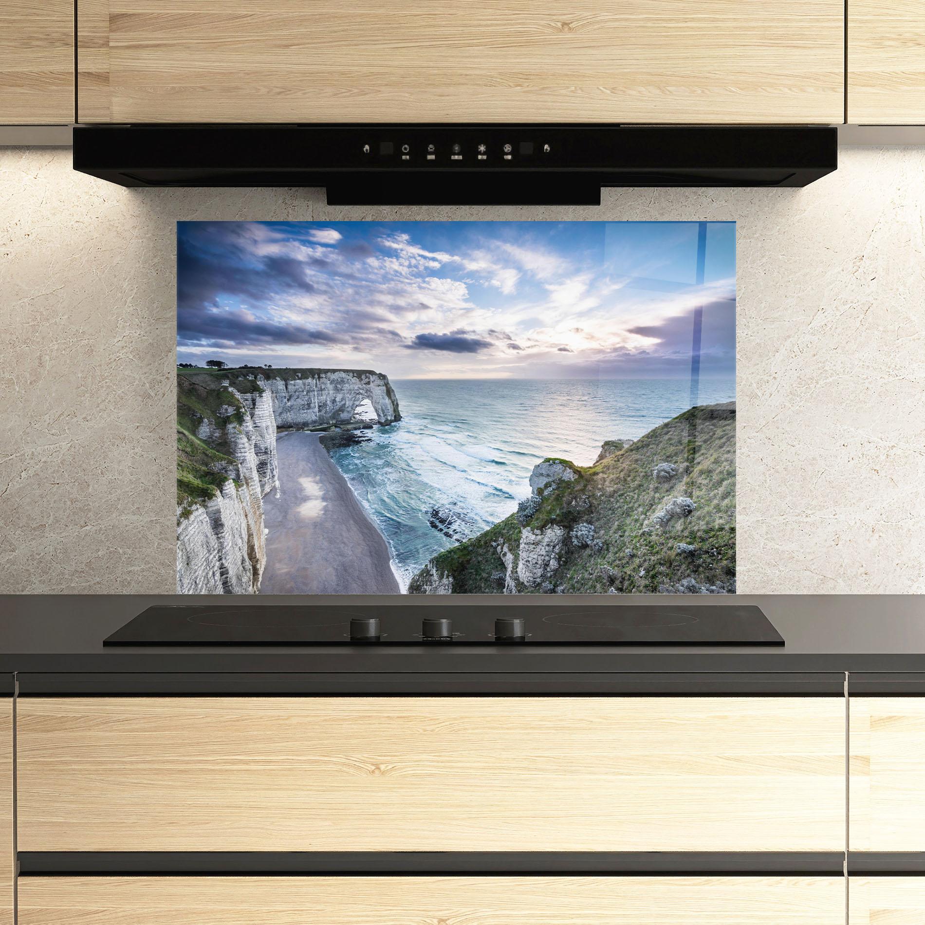 Panou Sticla Bucatarie Etretat View mockup 3