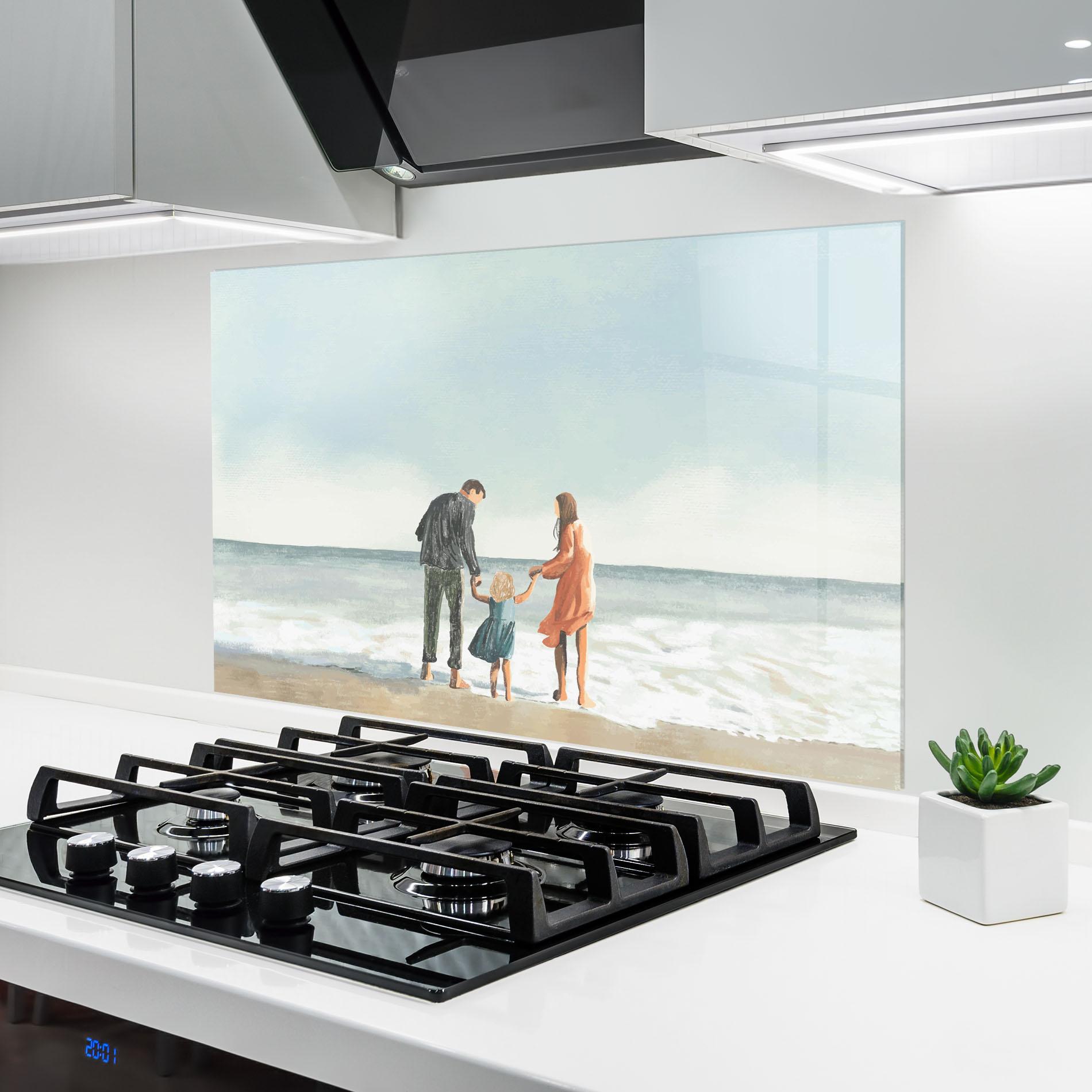 Panou Sticla Bucatarie Beach Family mockup 6