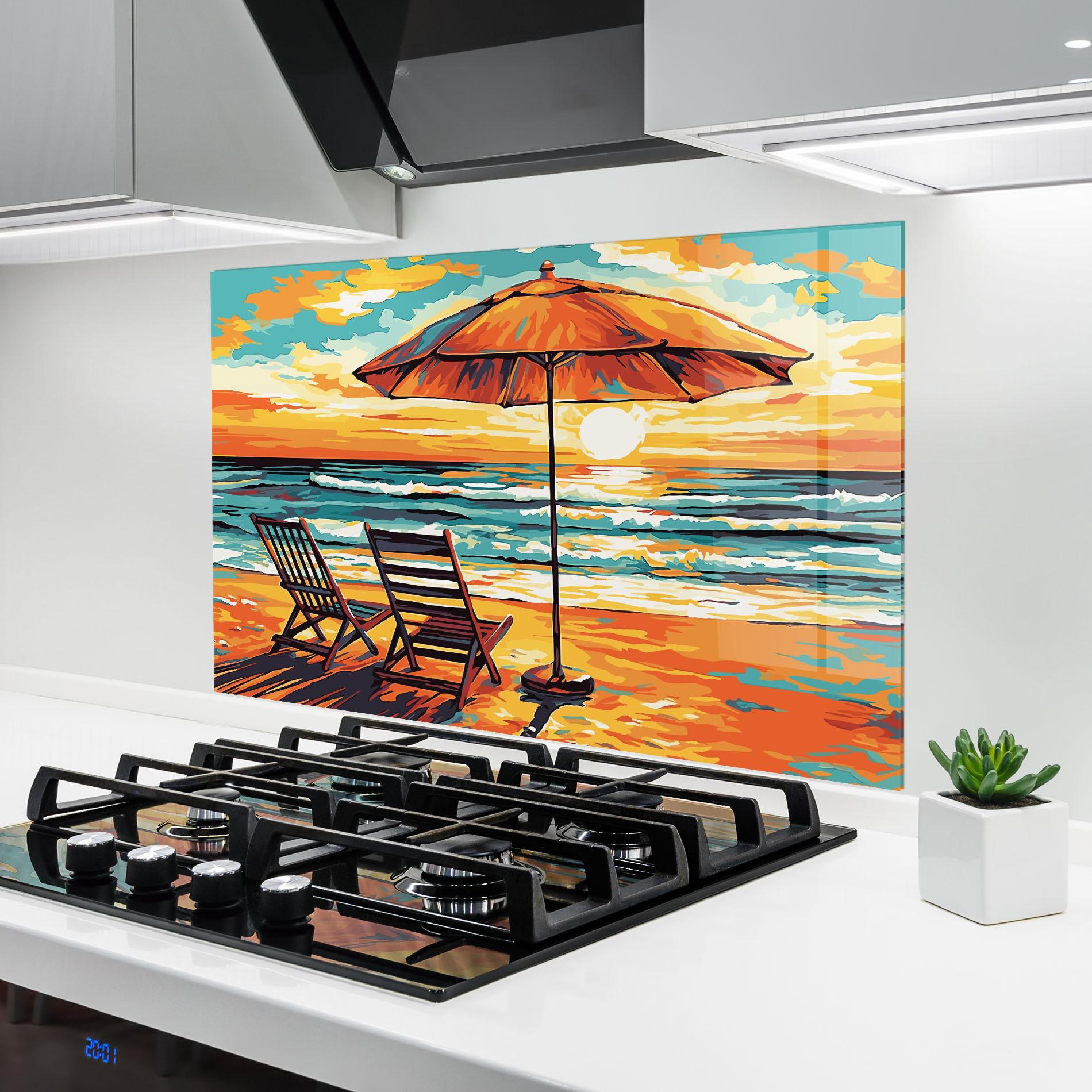 Panou Sticla Bucatarie Chair Sunset View mockup 6