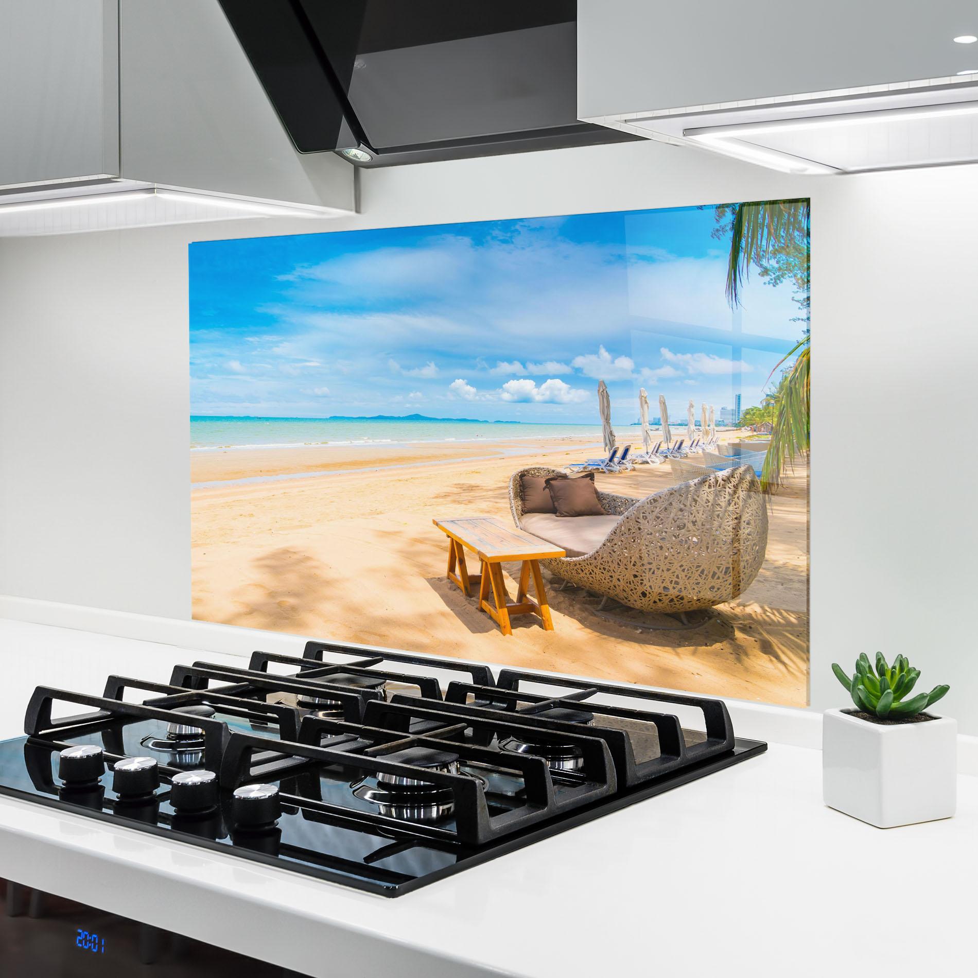 Panou Sticla Bucatarie Dinning Blue Sky mockup 6