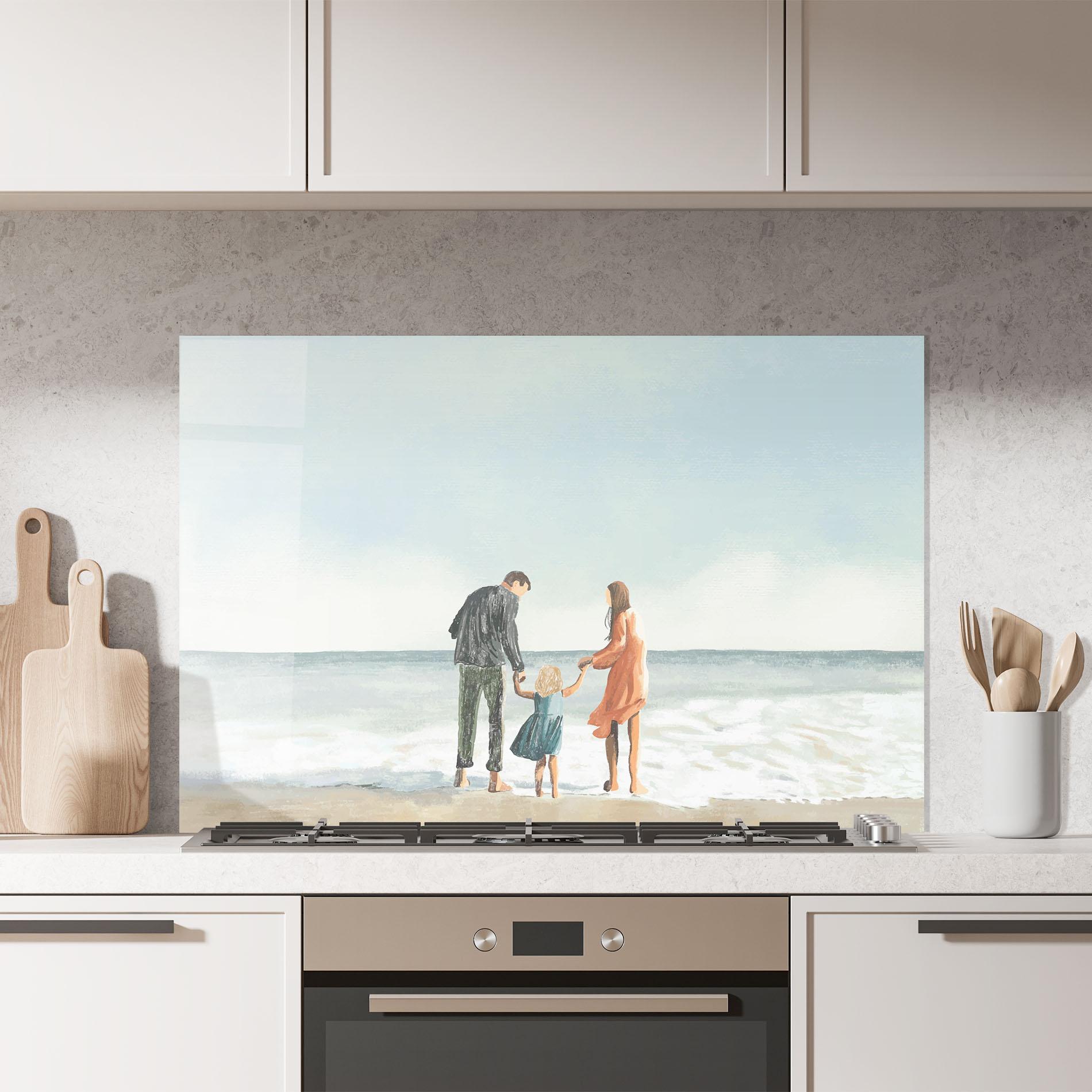 Panou Sticla Bucatarie Beach Family mockup 7