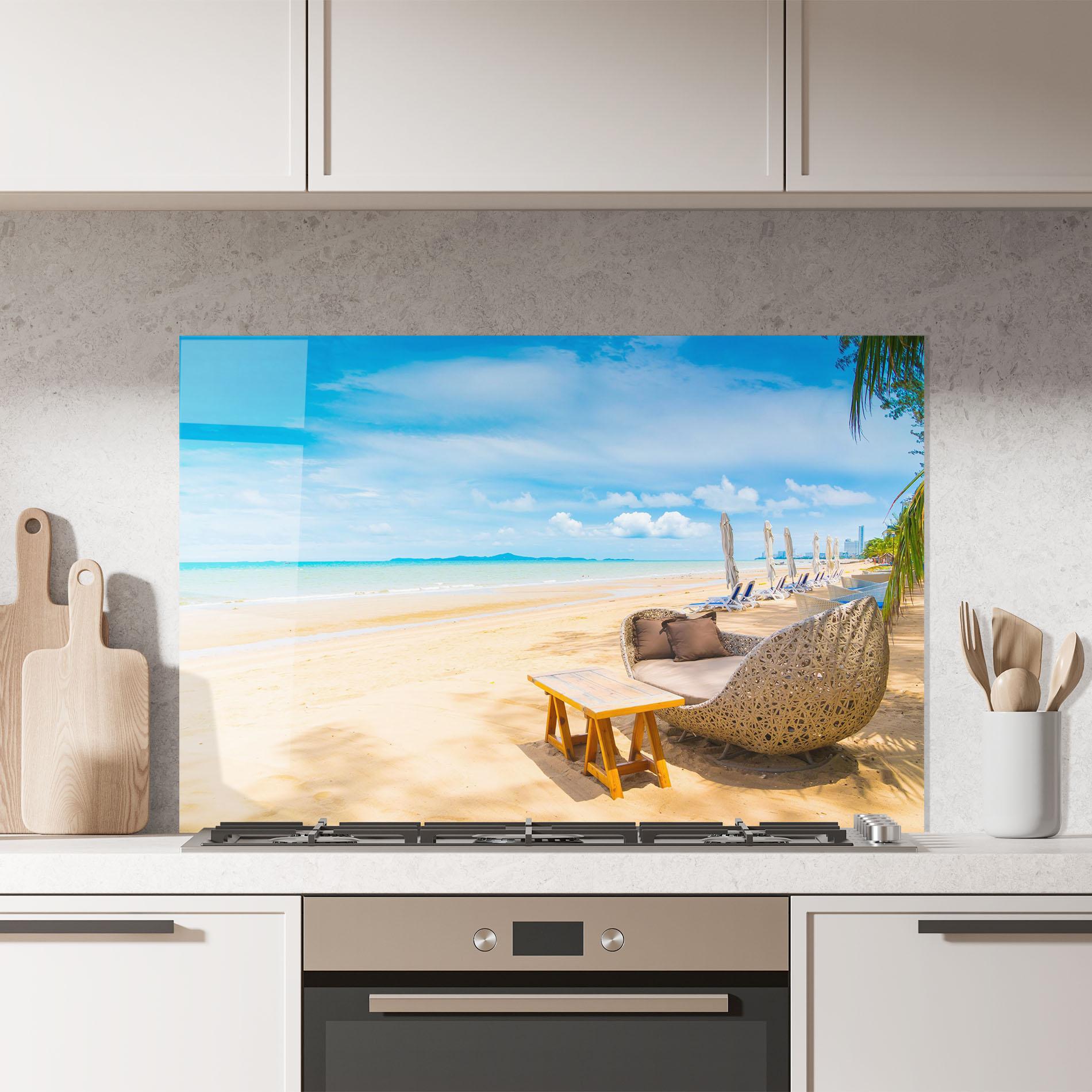 Panou Sticla Bucatarie Dinning Blue Sky mockup 7