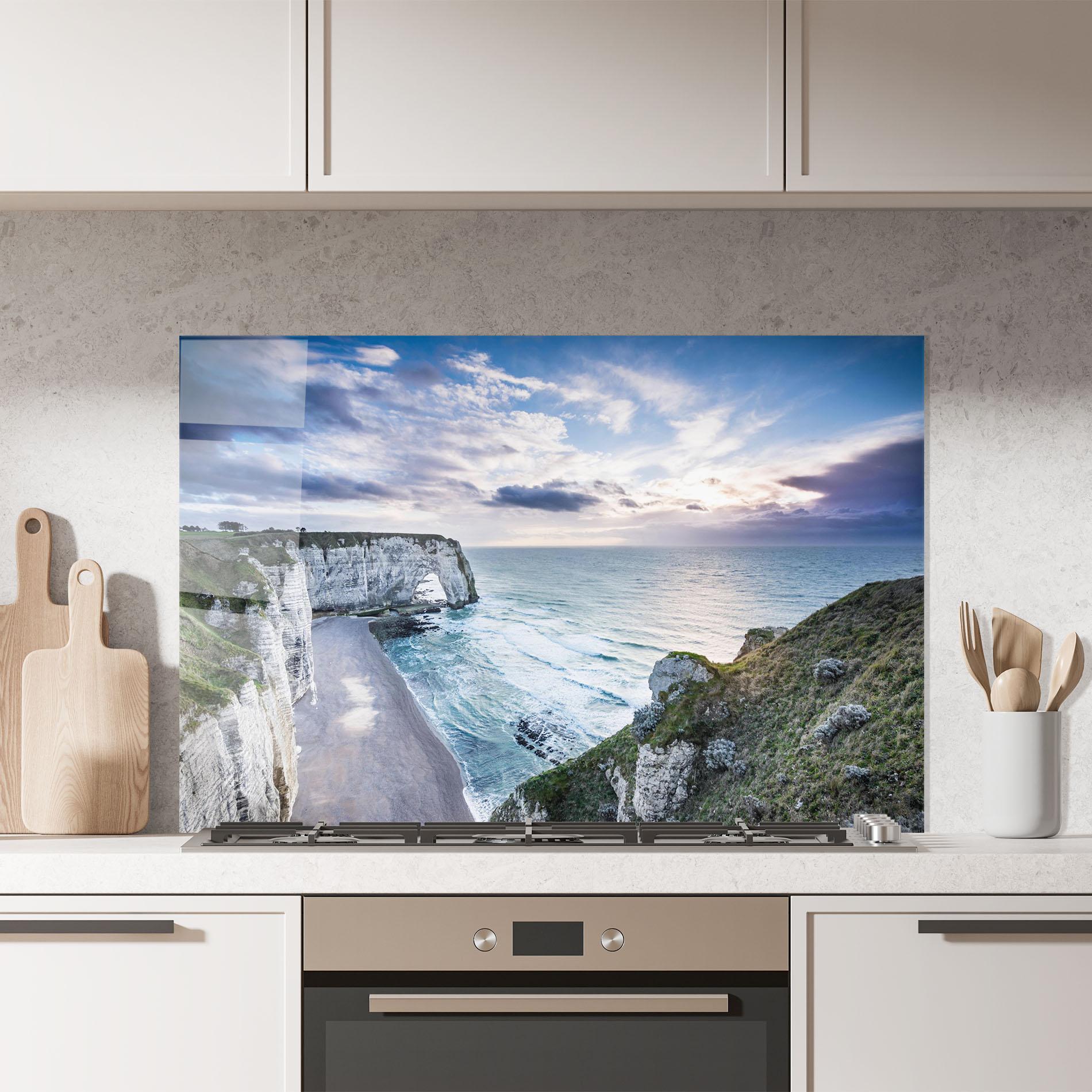Panou Sticla Bucatarie Etretat View mockup 7