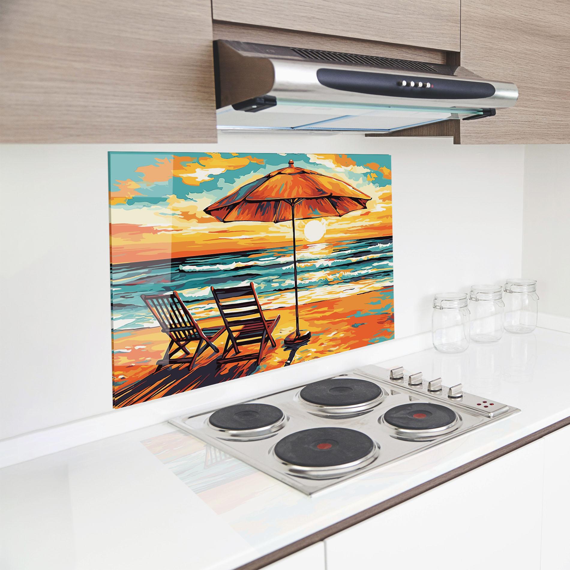 Panou Sticla Bucatarie Chair Sunset View mockup 8