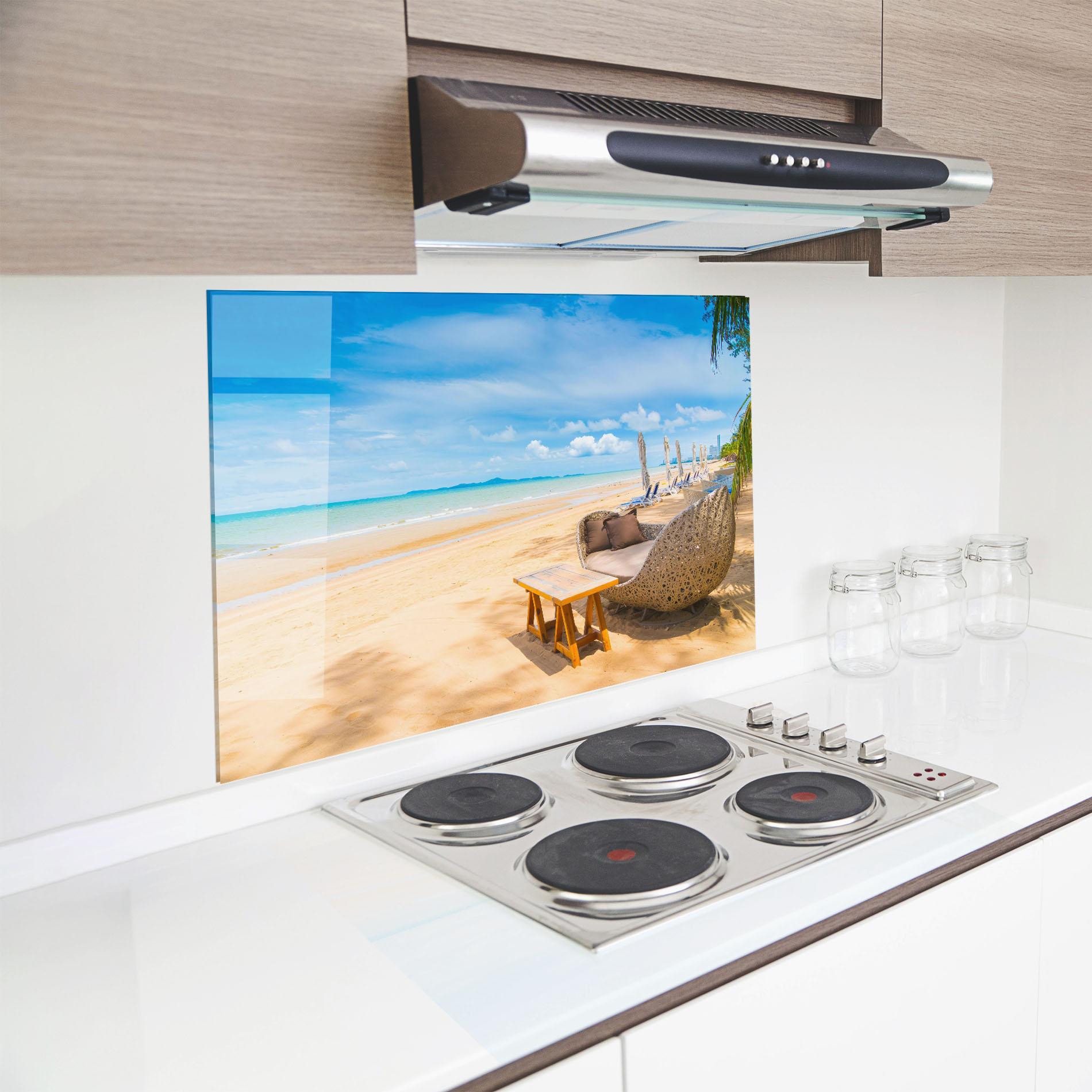 Panou Sticla Bucatarie Dinning Blue Sky mockup 8