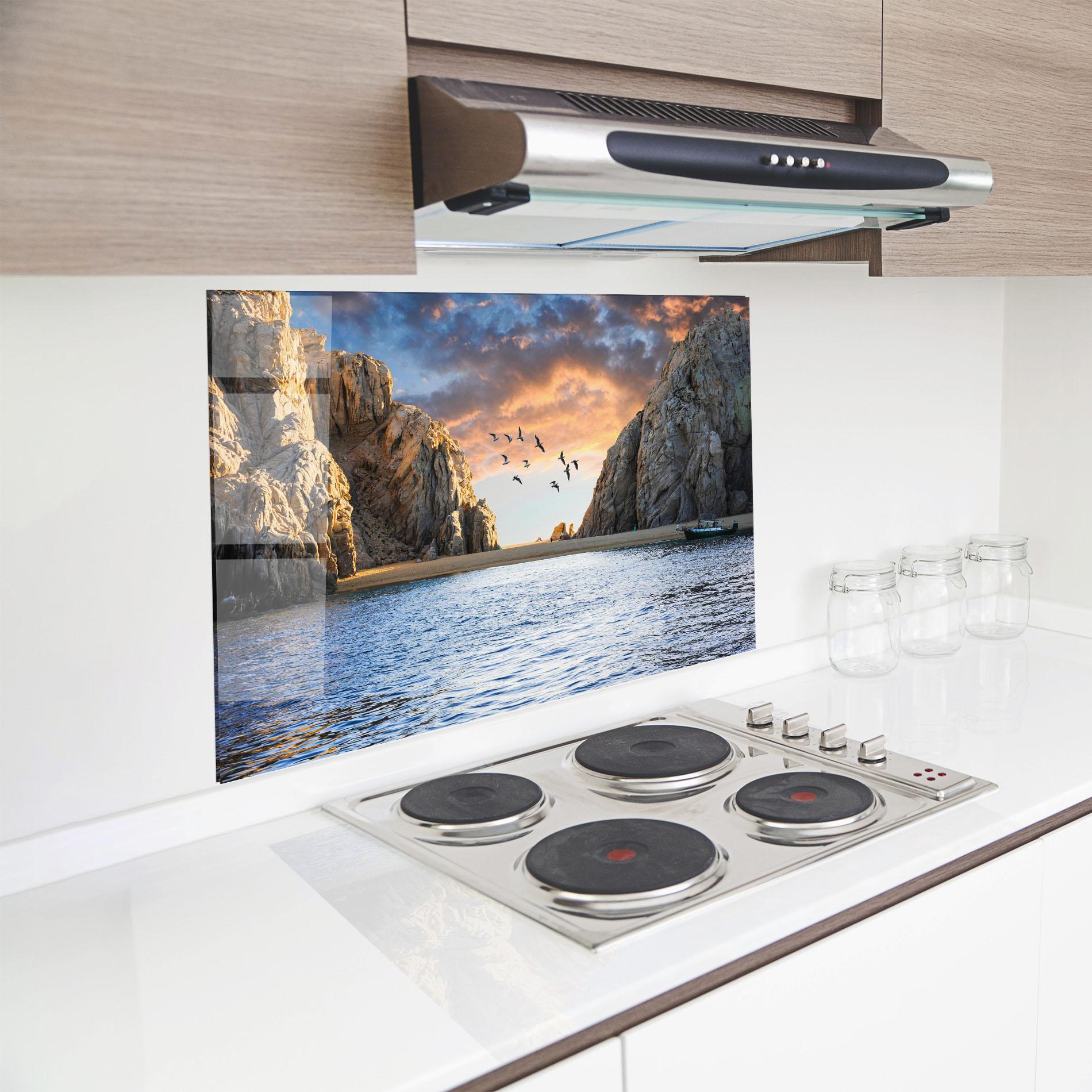 Panou Sticla Bucatarie Lover S Beach mockup 8