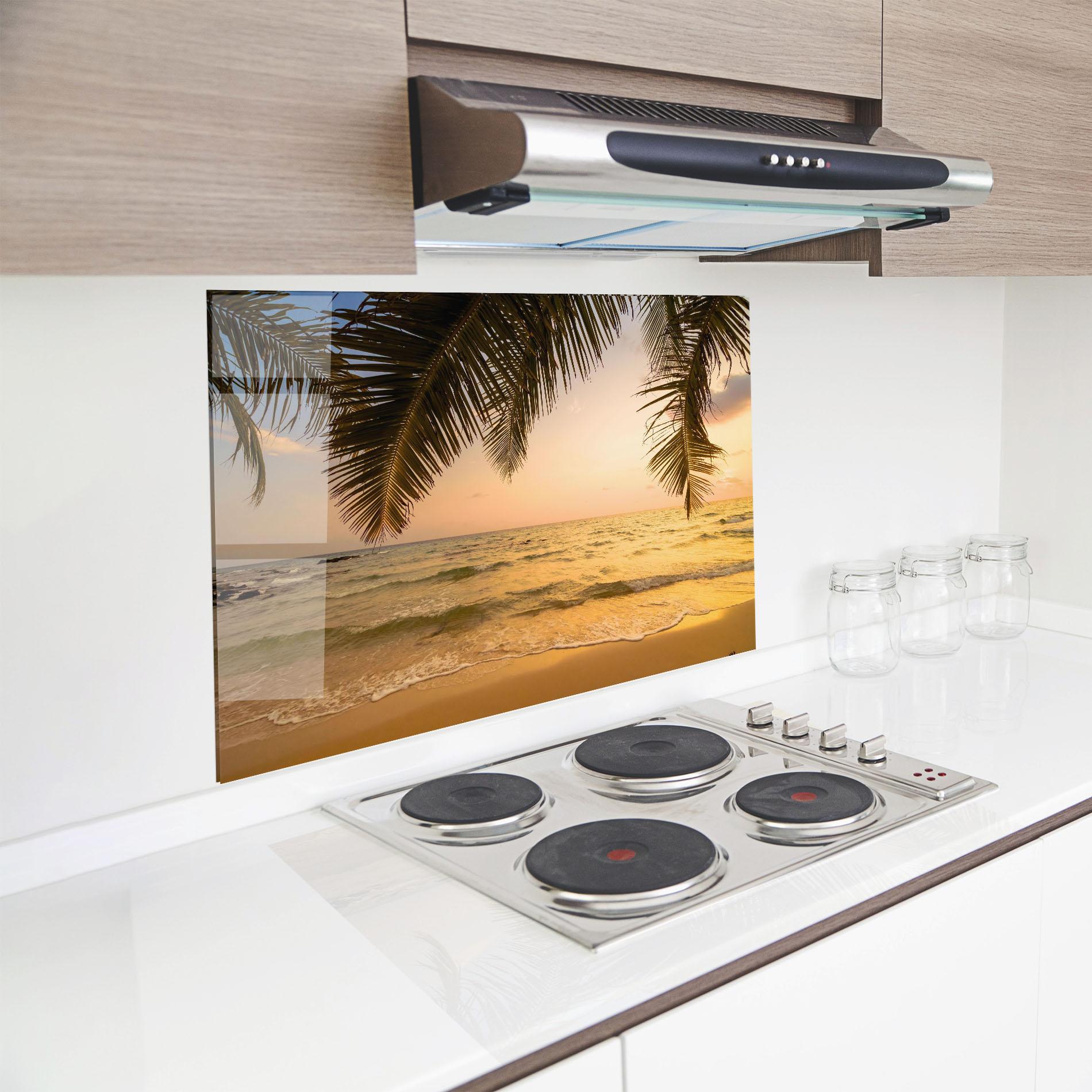 Panou Sticla Bucatarie Paradise Island mockup 8
