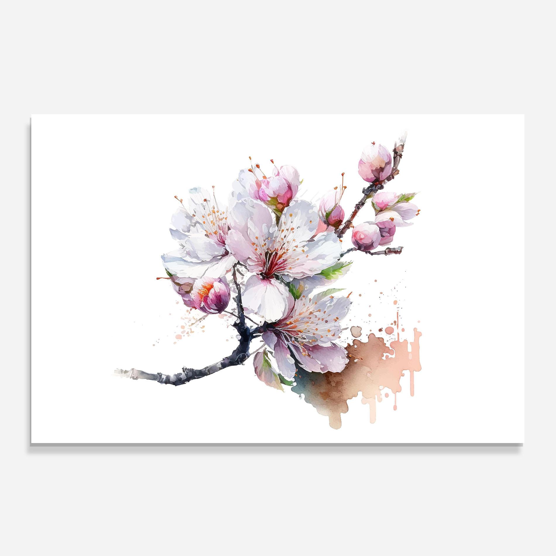 Panou Sticla Bucatarie Cherry Spring Art mockup 0