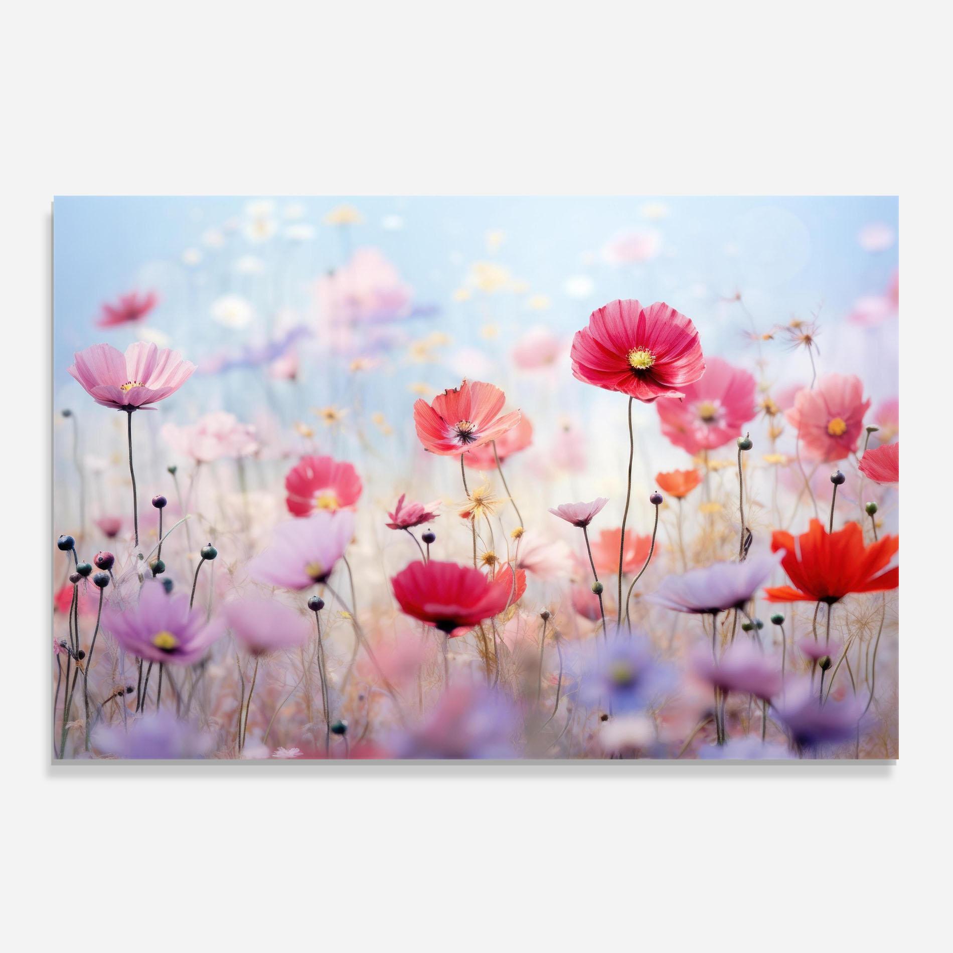 Panou Sticla Bucatarie Dreamy Sprig Pink Flower mockup 0