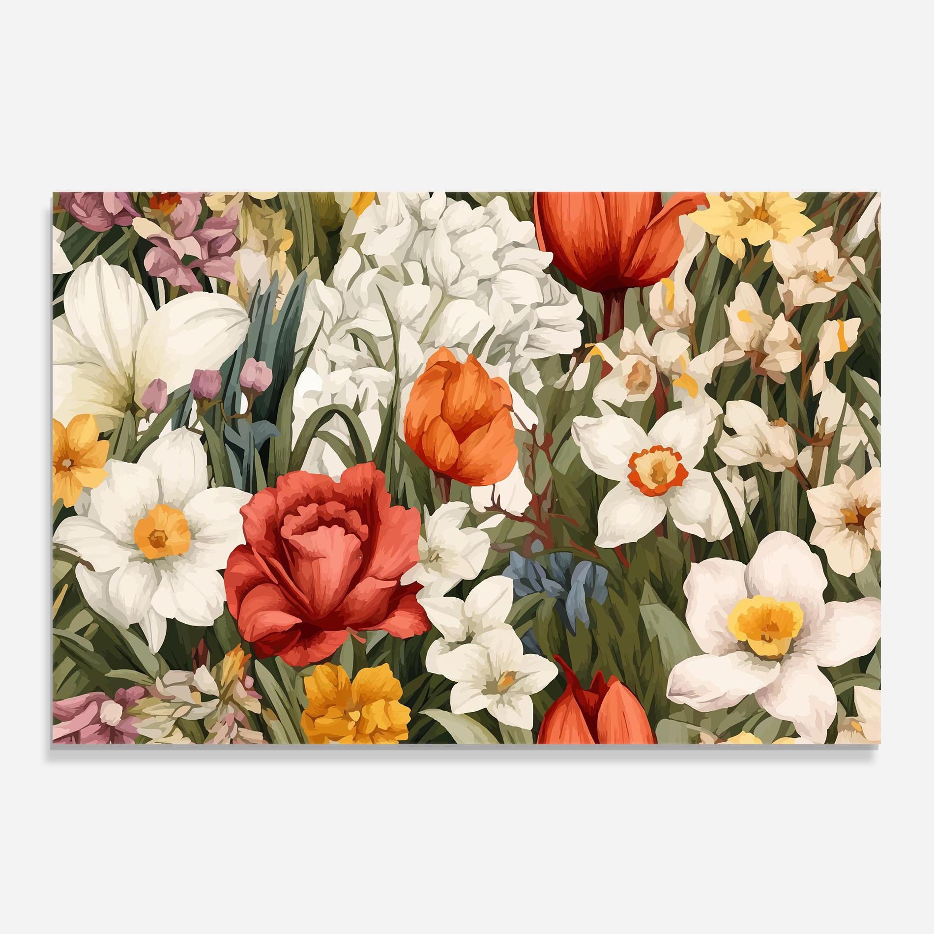 Panou Sticla Bucatarie Orange Red Spring mockup 0