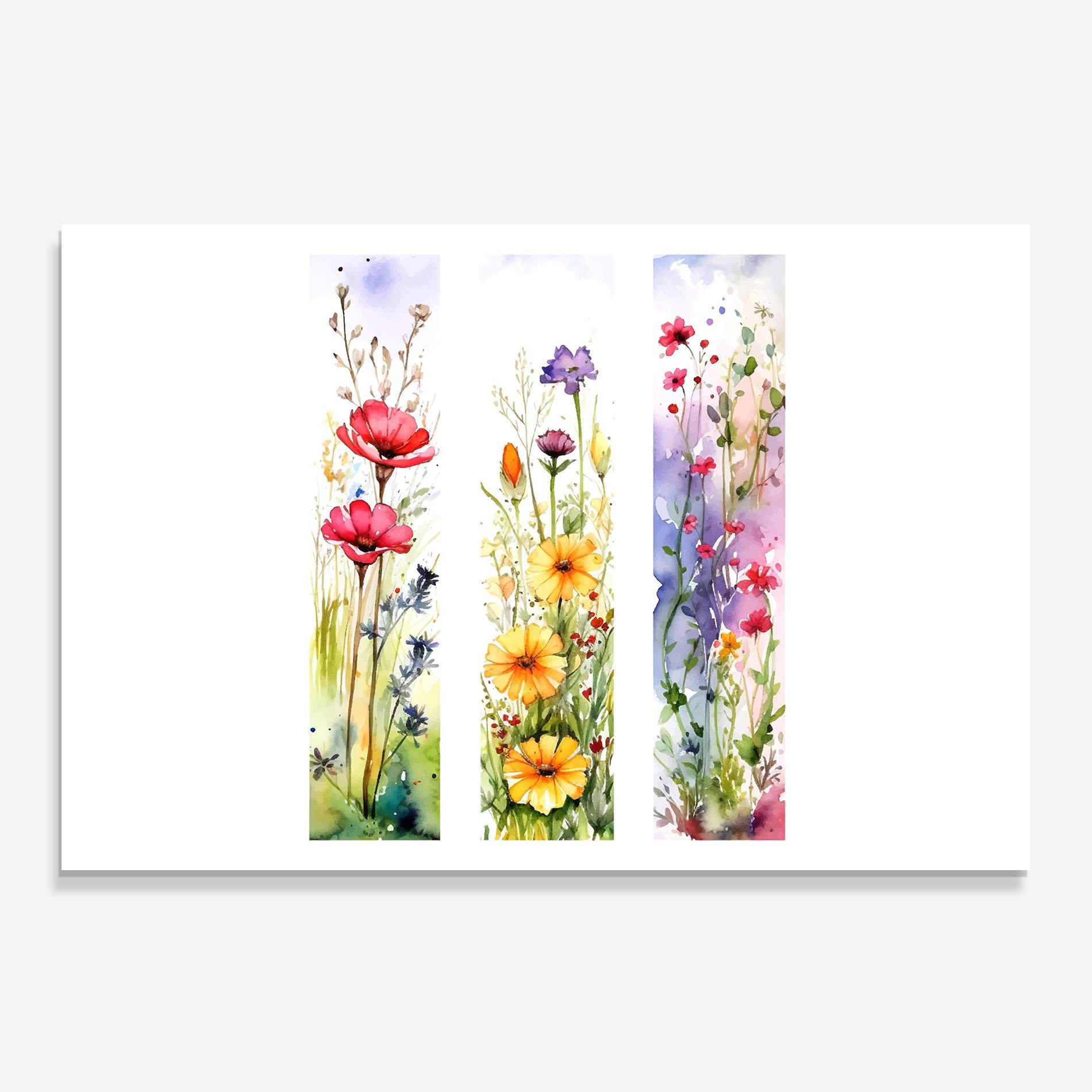 Panou Sticla Bucatarie Spring Flowers Set mockup 0