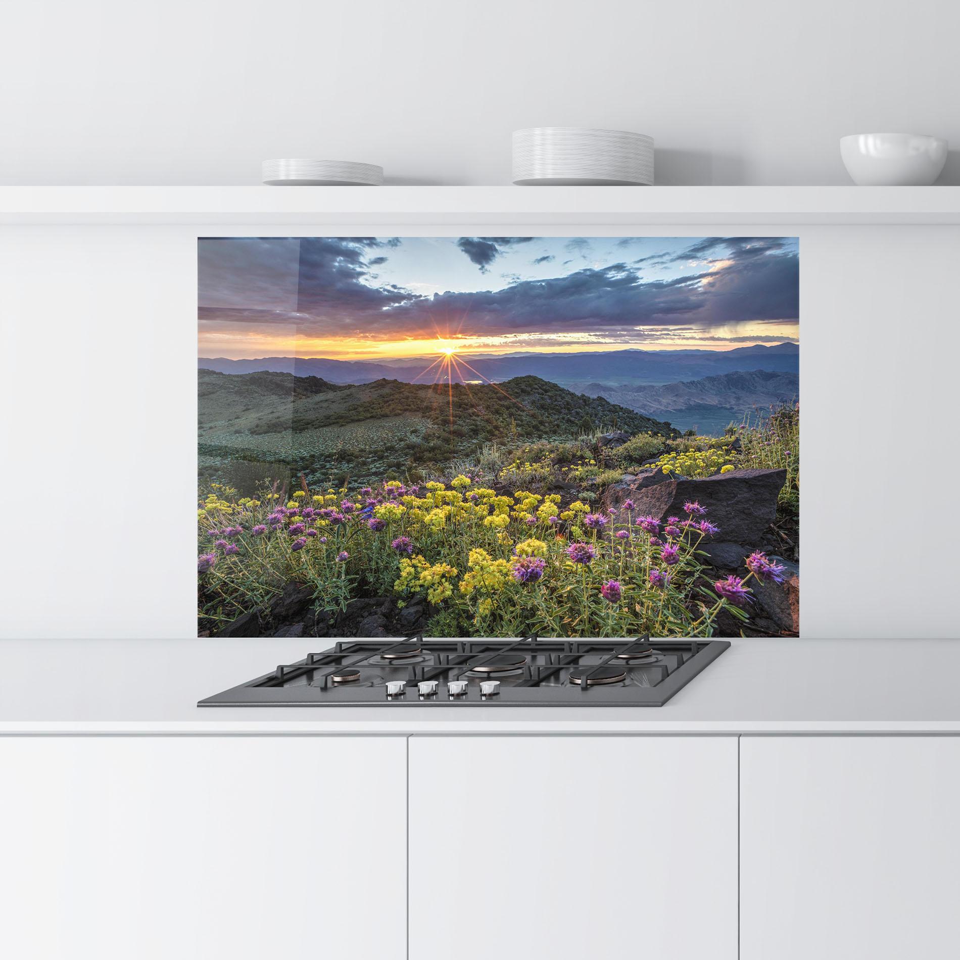 Panou Sticla Bucatarie Beautiful Spring View mockup 9