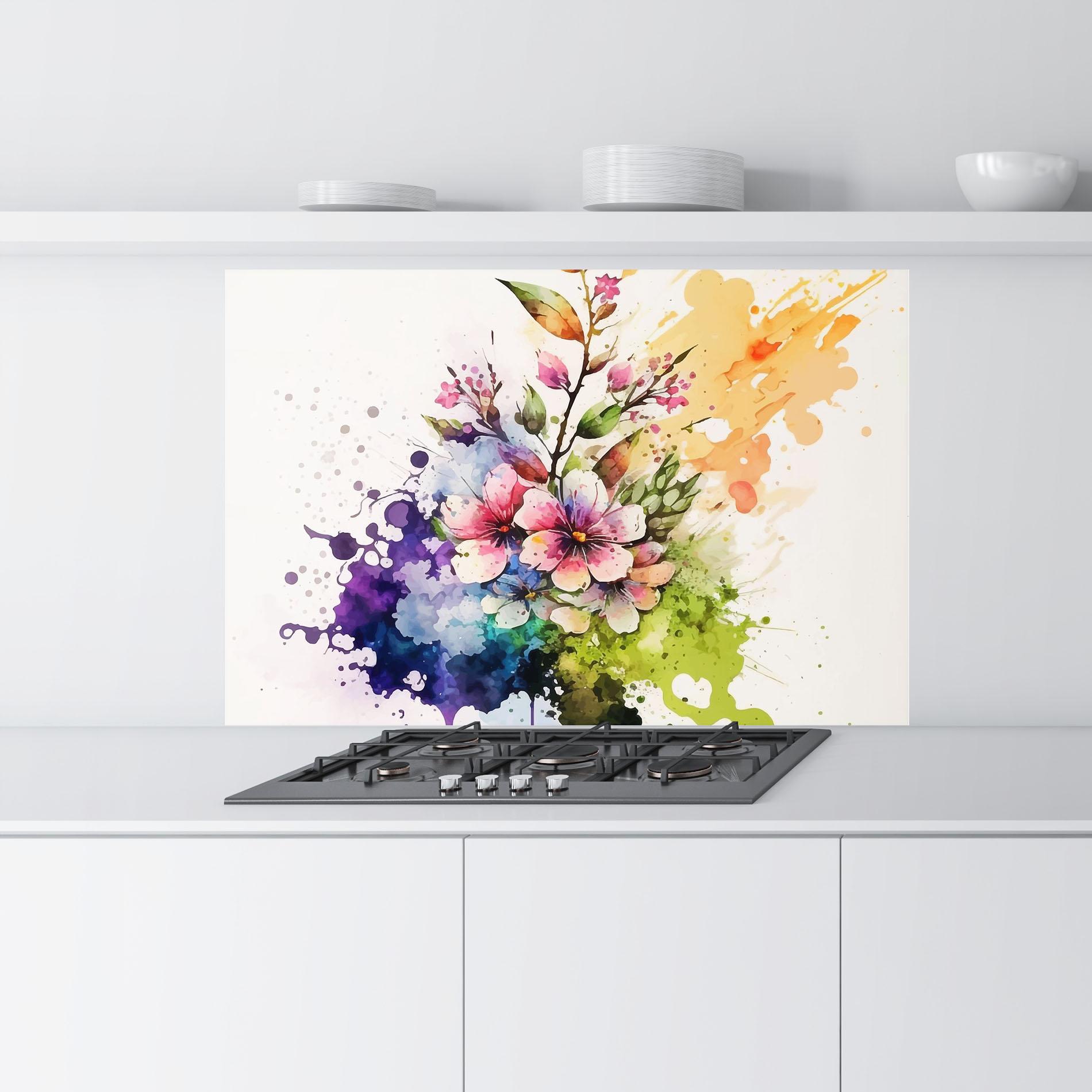 Panou Sticla Bucatarie Color Mix Spring mockup 9