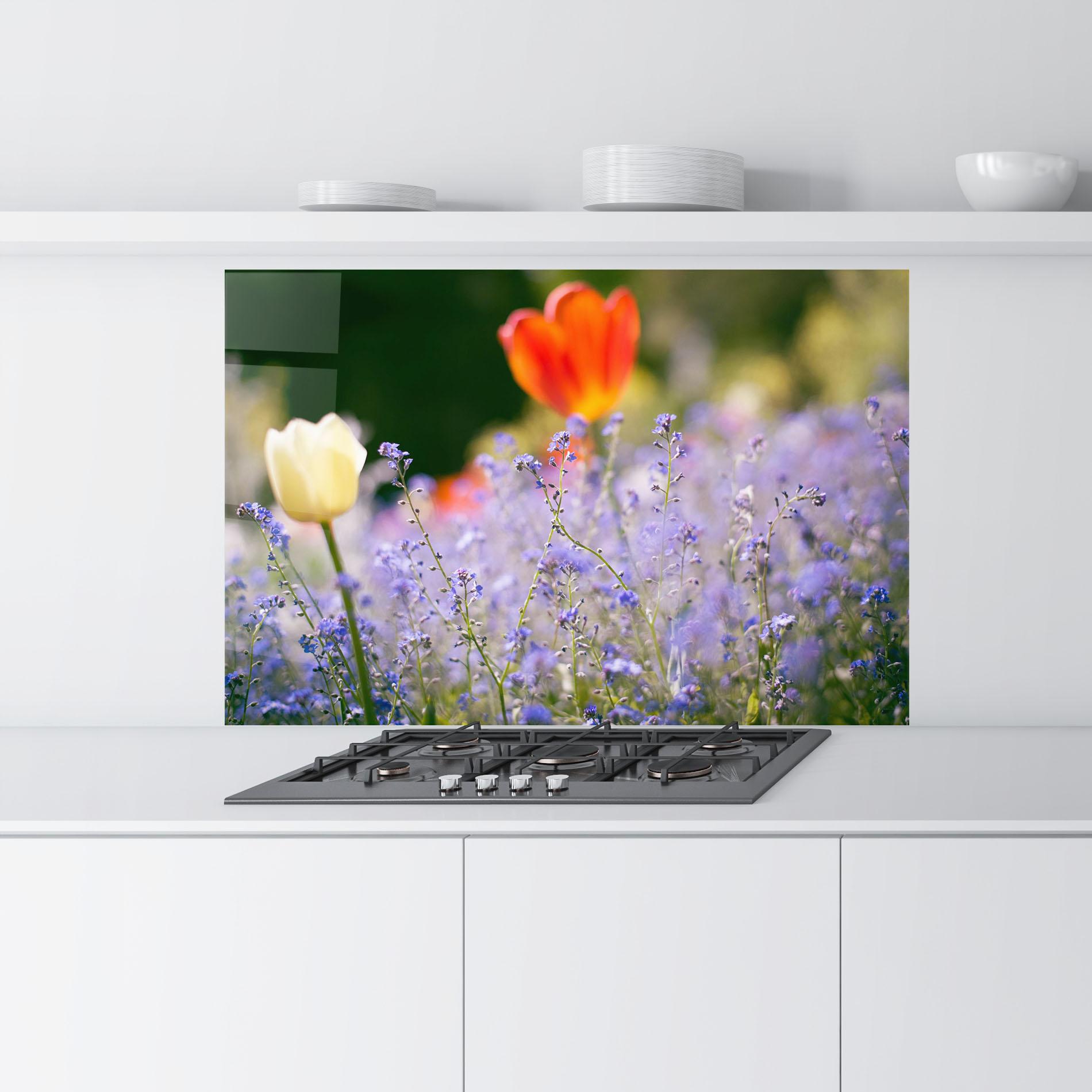 Panou Sticla Bucatarie Small Little Spring Flower mockup 9