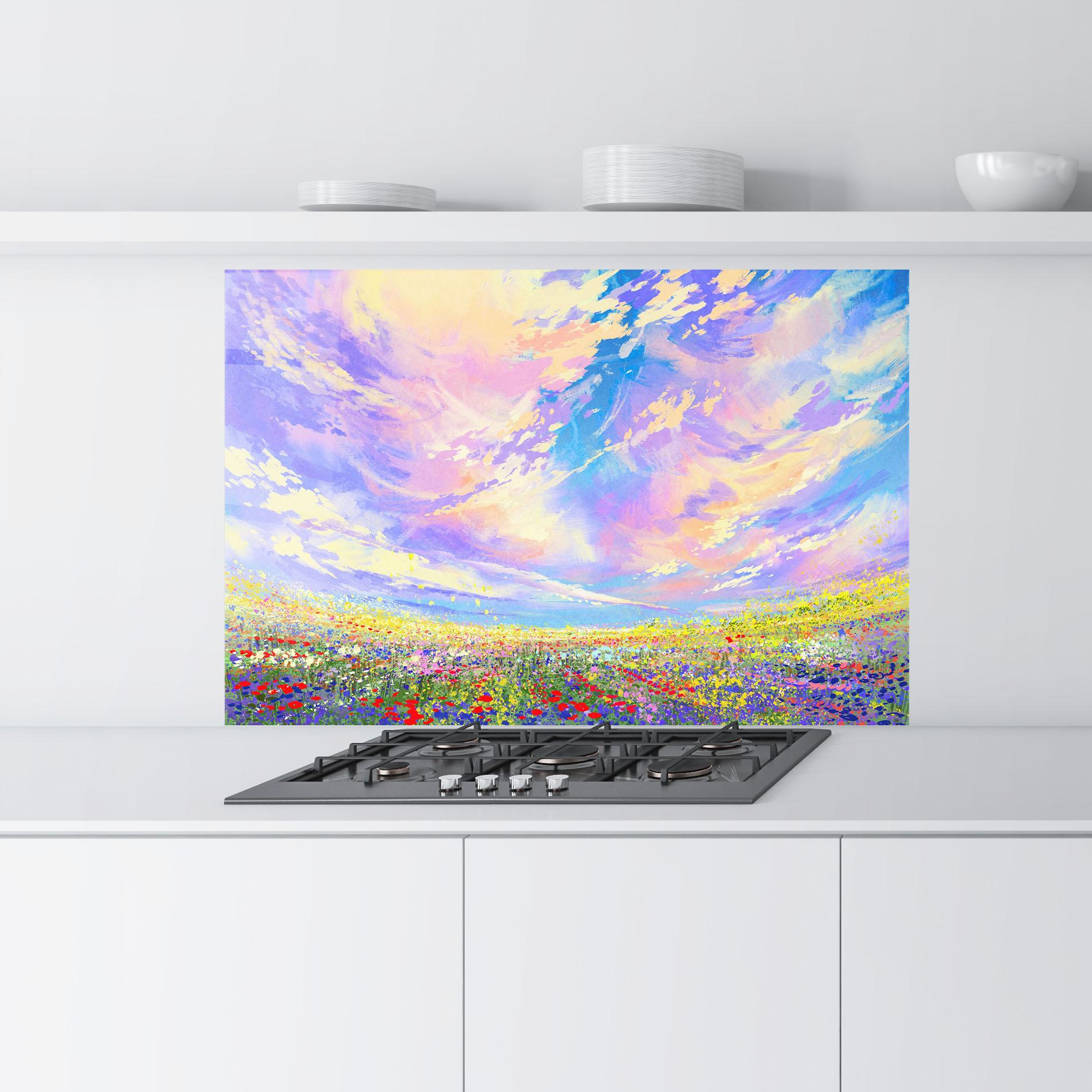 Panou Sticla Bucatarie Spring Field mockup 9