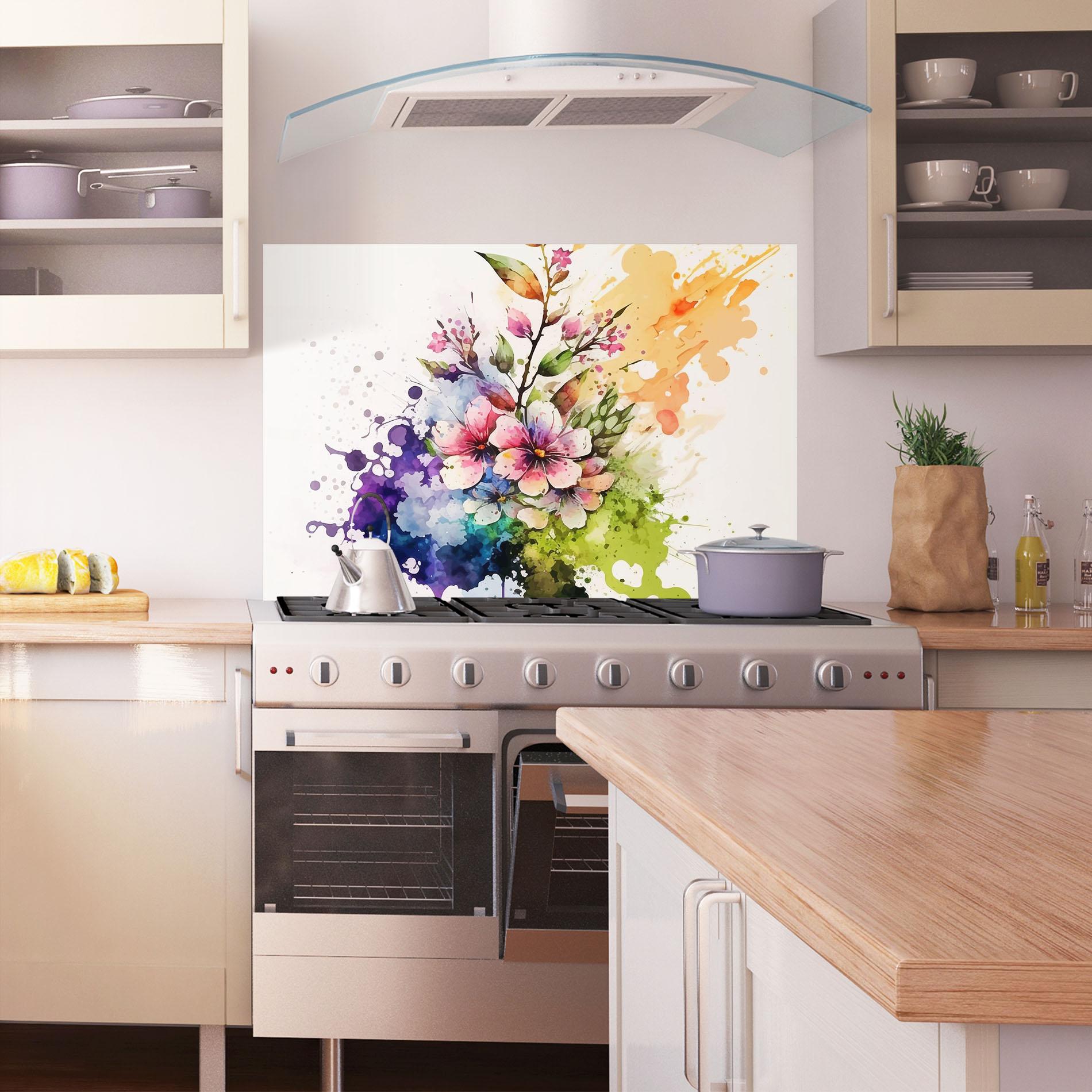 Panou Sticla Bucatarie Color Mix Spring mockup 1