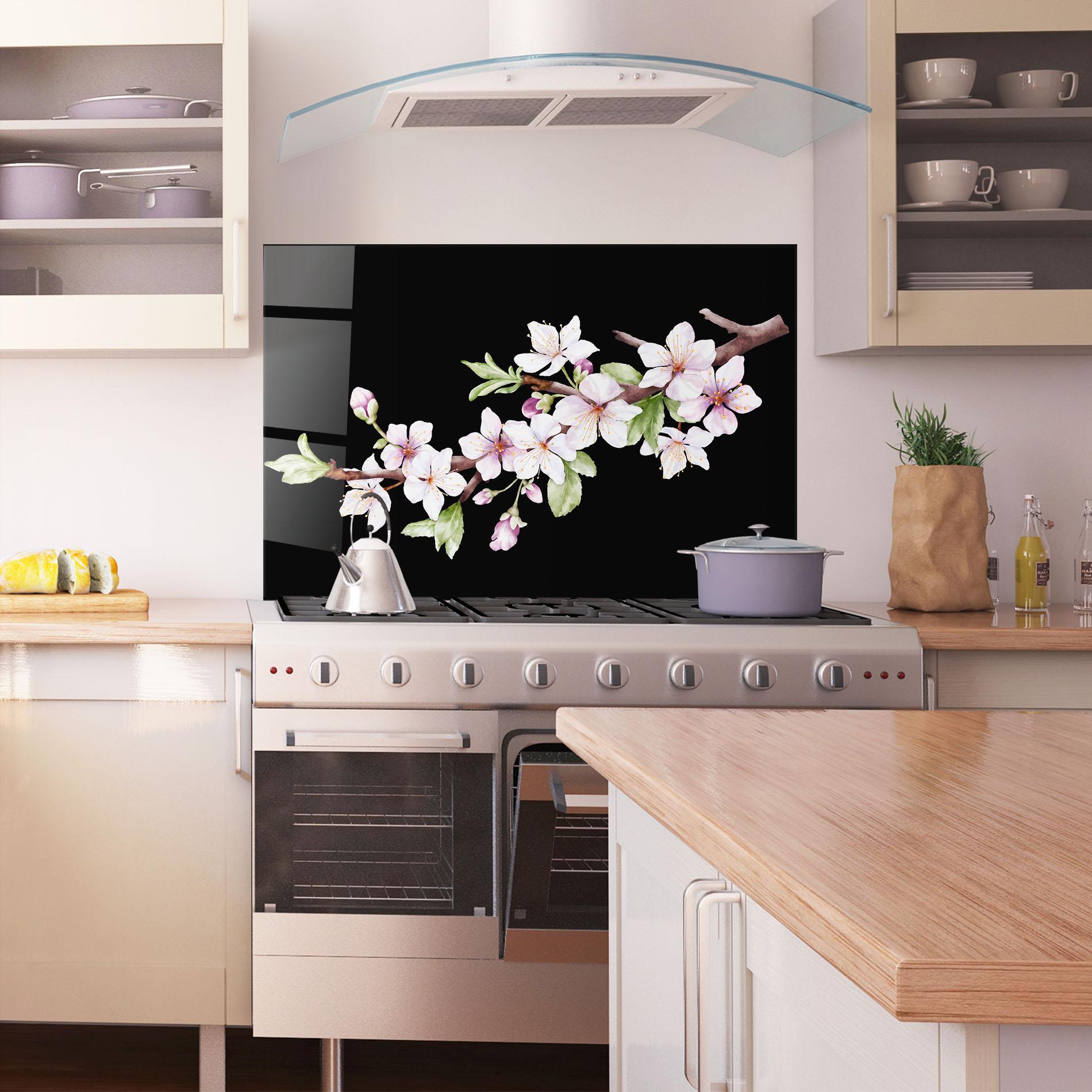 Panou Sticla Bucatarie Pretty Flower Spring mockup 1