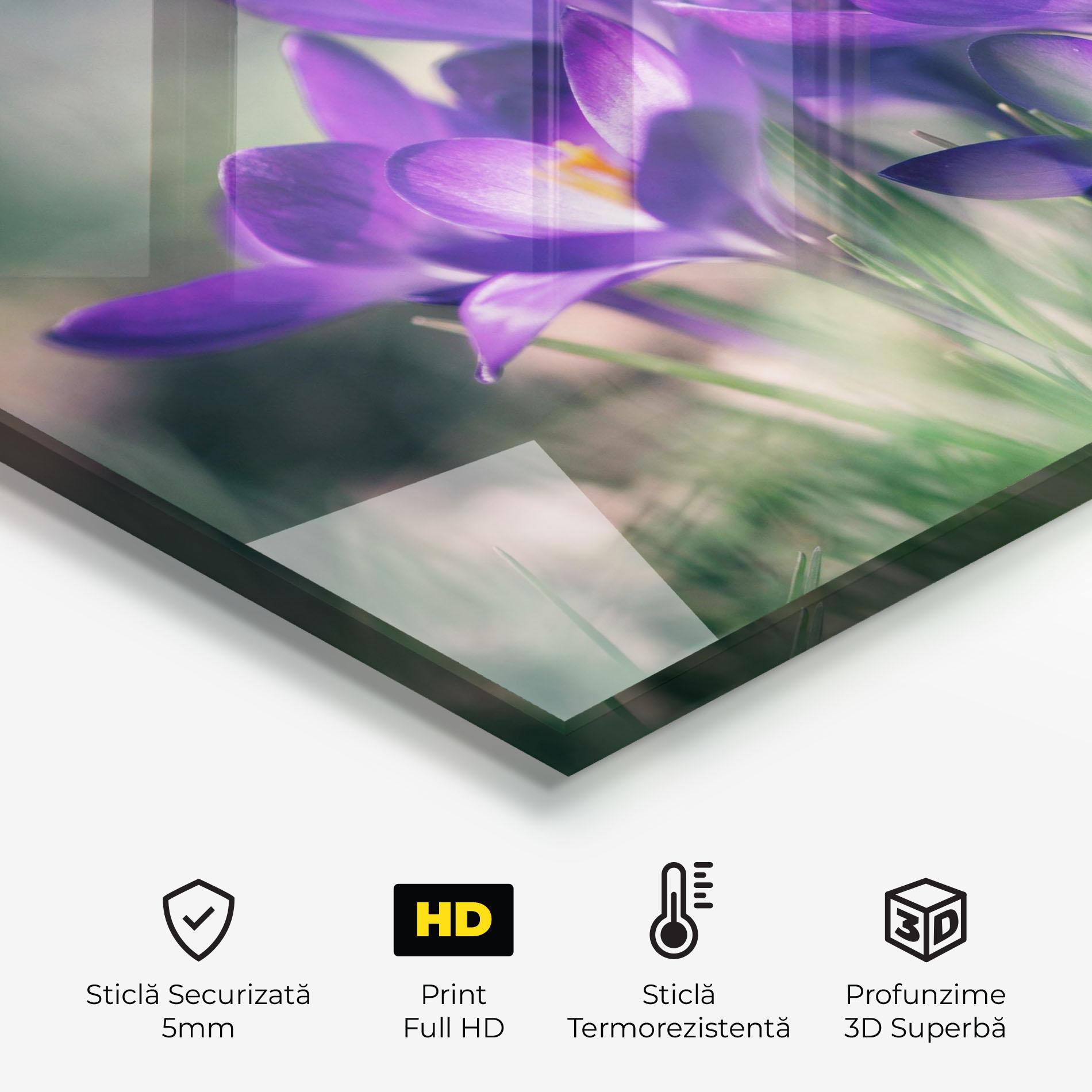 Panou Sticla Bucatarie Pretty Spring Flower mockup 2