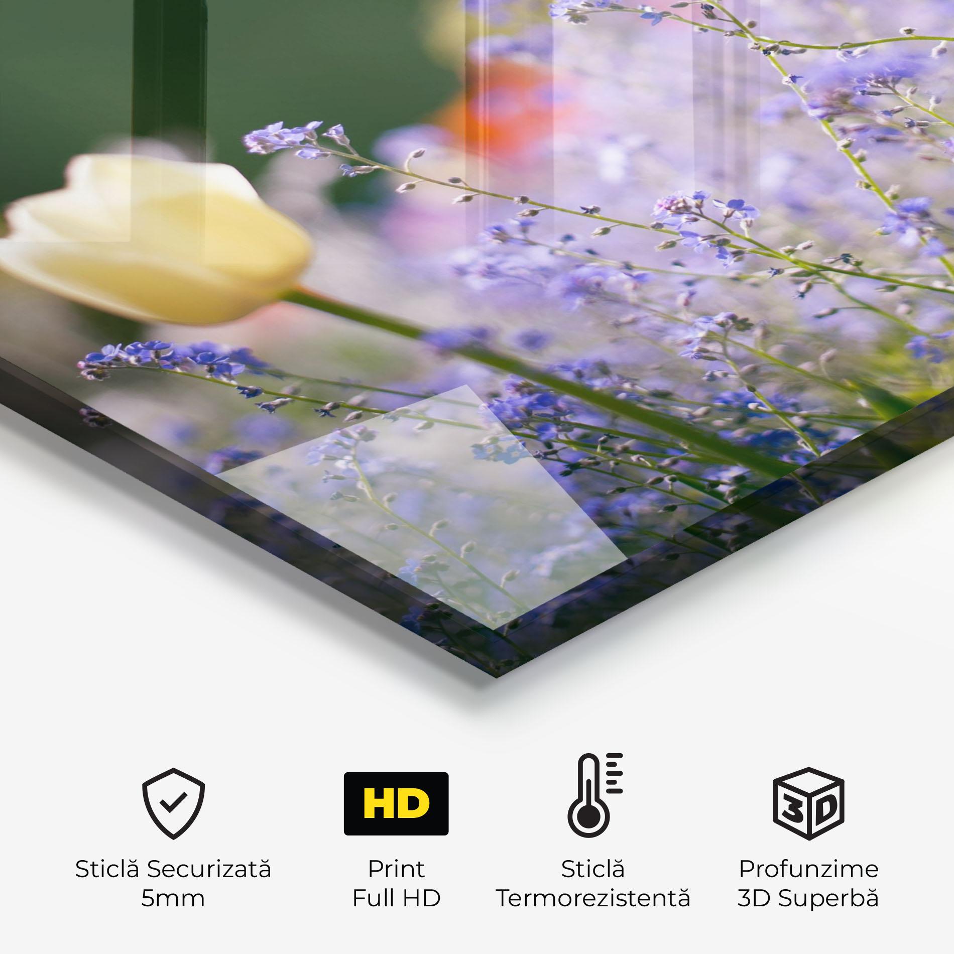 Panou Sticla Bucatarie Small Little Spring Flower mockup 2