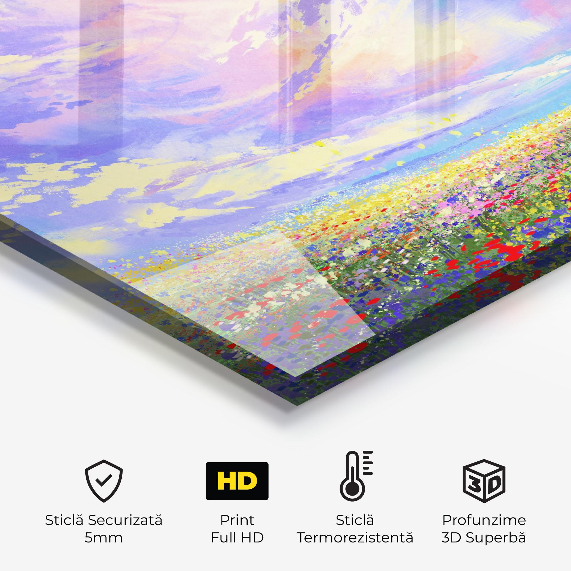 Panou Sticla Bucatarie Spring Field mockup 2