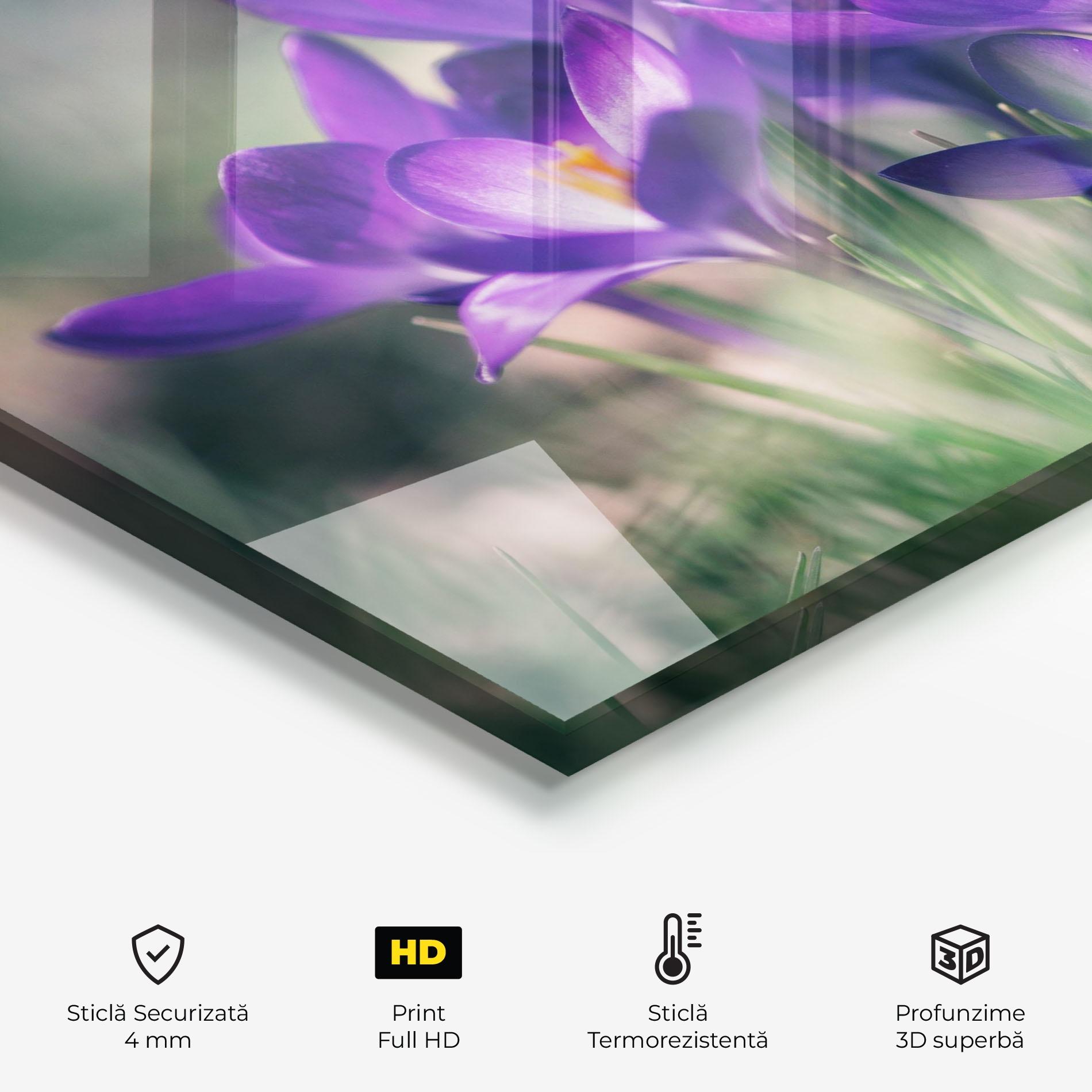 Panou Sticla Bucatarie Pretty Spring Flower mockup 2