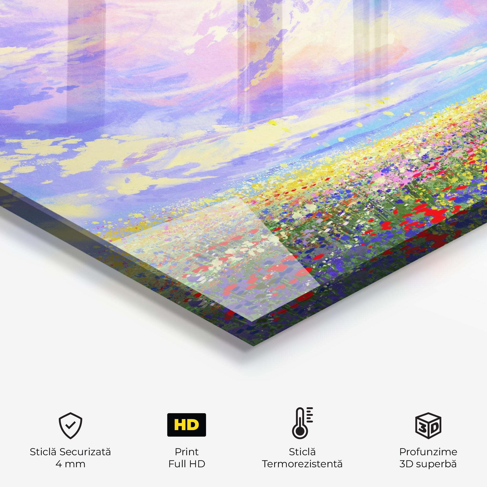 Panou Sticla Bucatarie Spring Field mockup 2