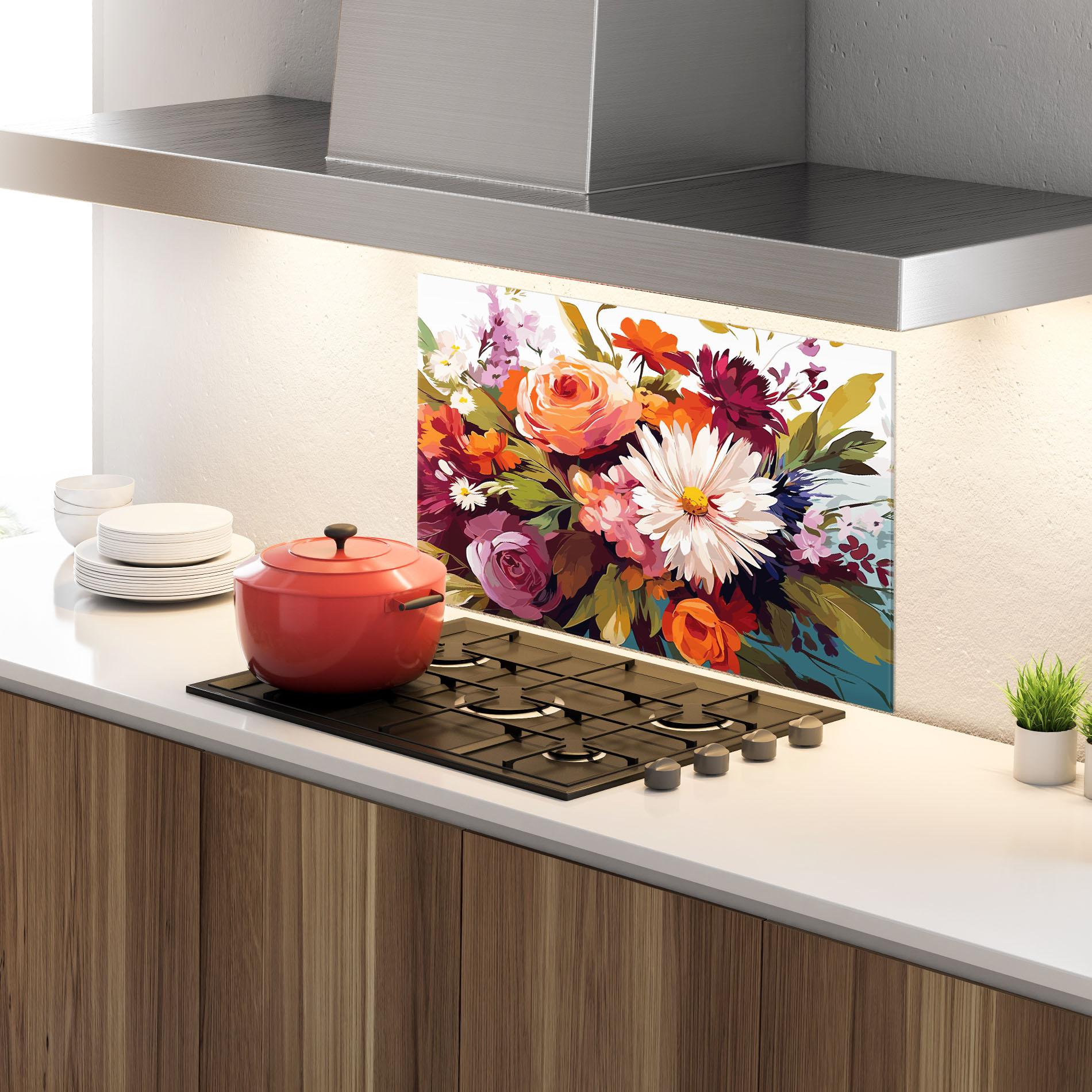 Panou Sticla Bucatarie Cream Orange Spring mockup 4