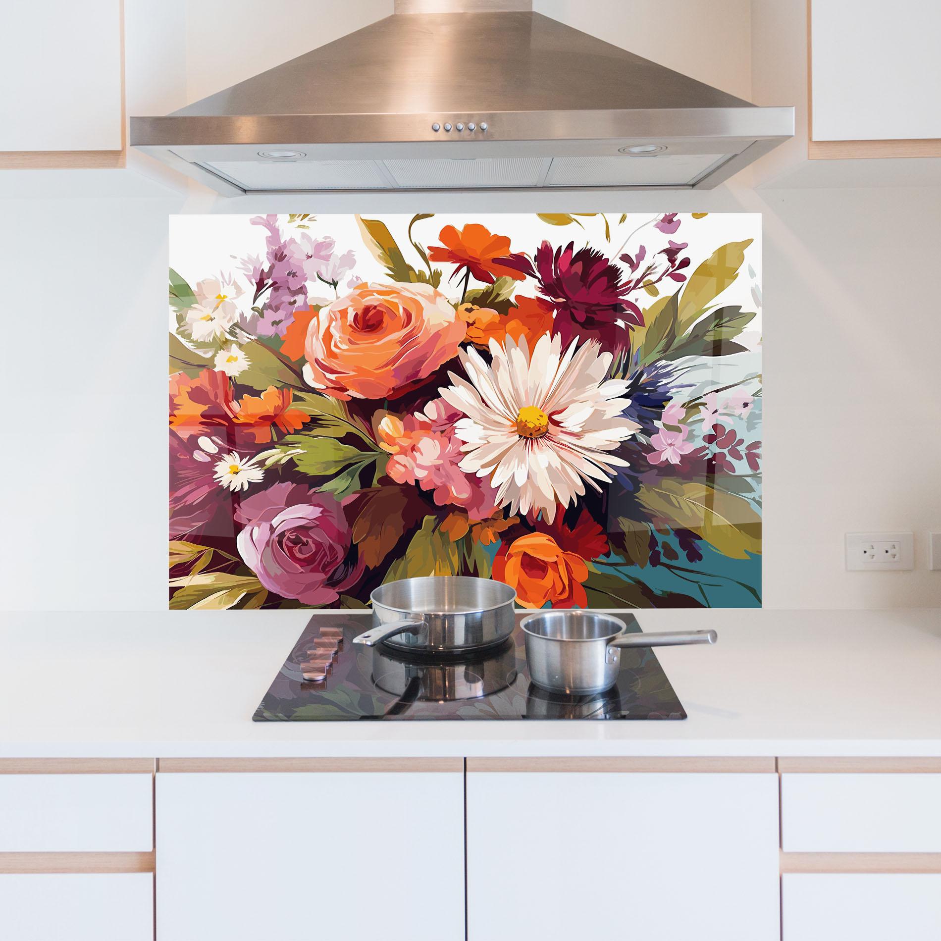 Panou Sticla Bucatarie Cream Orange Spring mockup 5