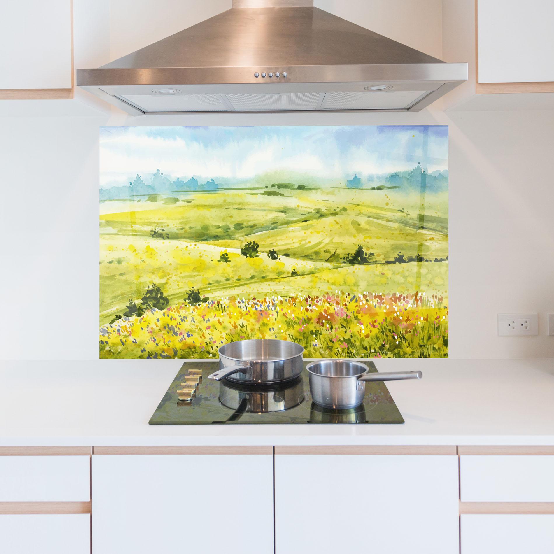 Panou Sticla Bucatarie Spring Art mockup 5