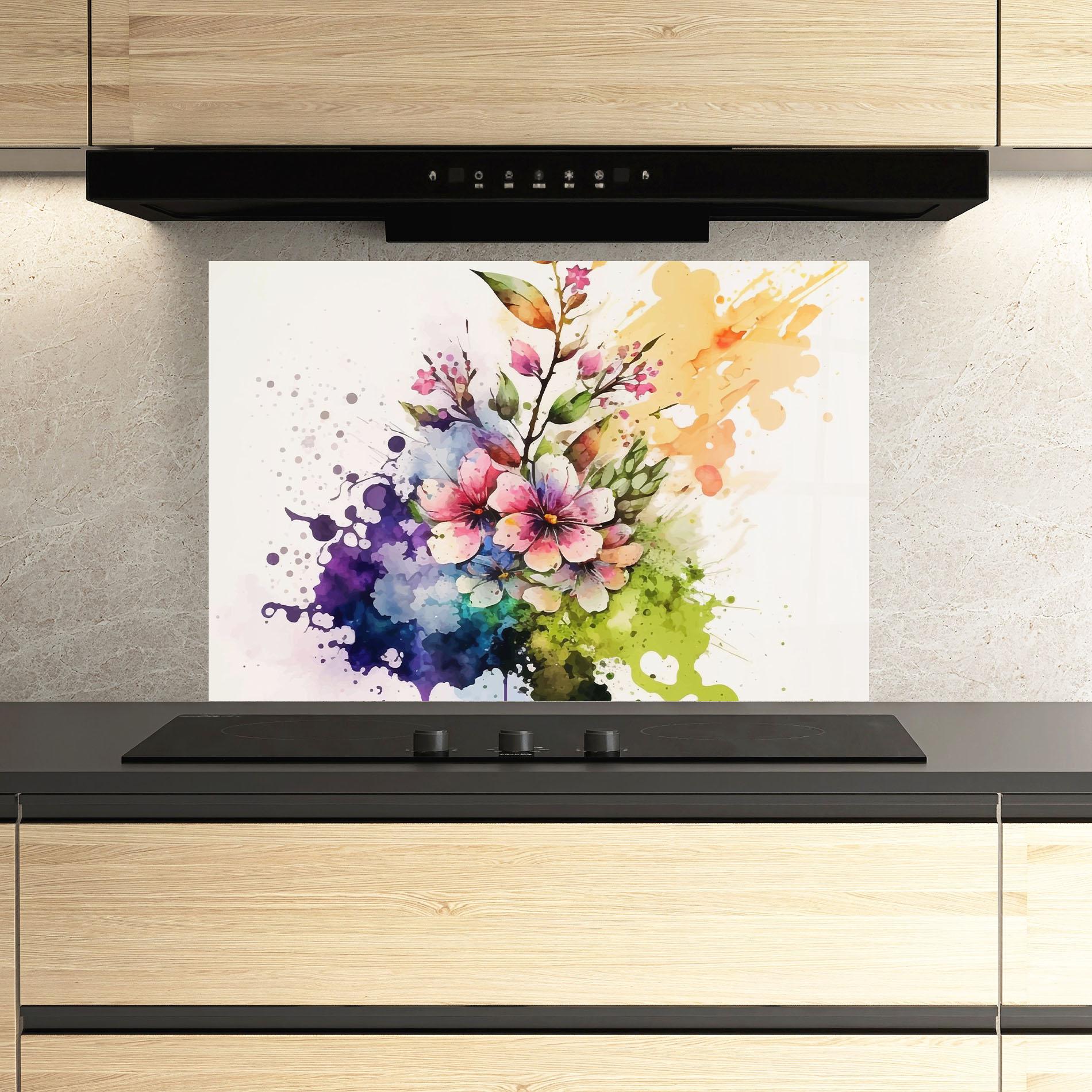 Panou Sticla Bucatarie Color Mix Spring mockup 3