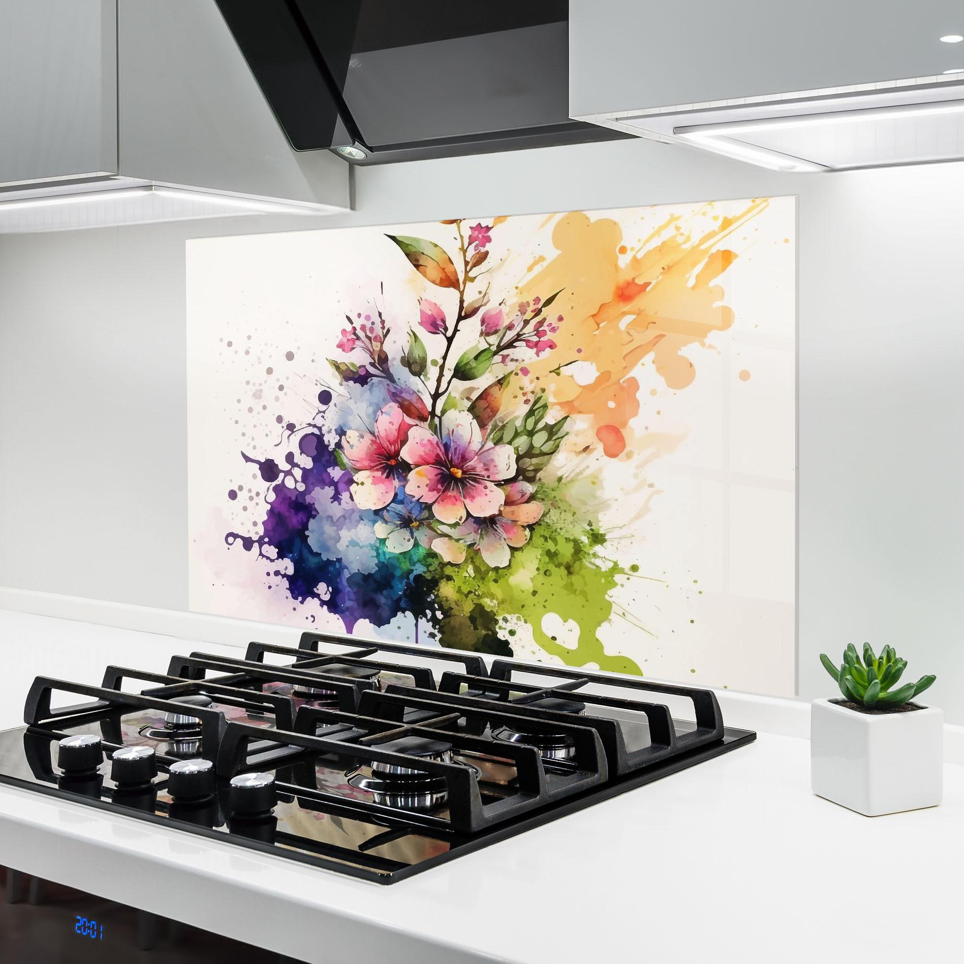 Panou Sticla Bucatarie Color Mix Spring mockup 6