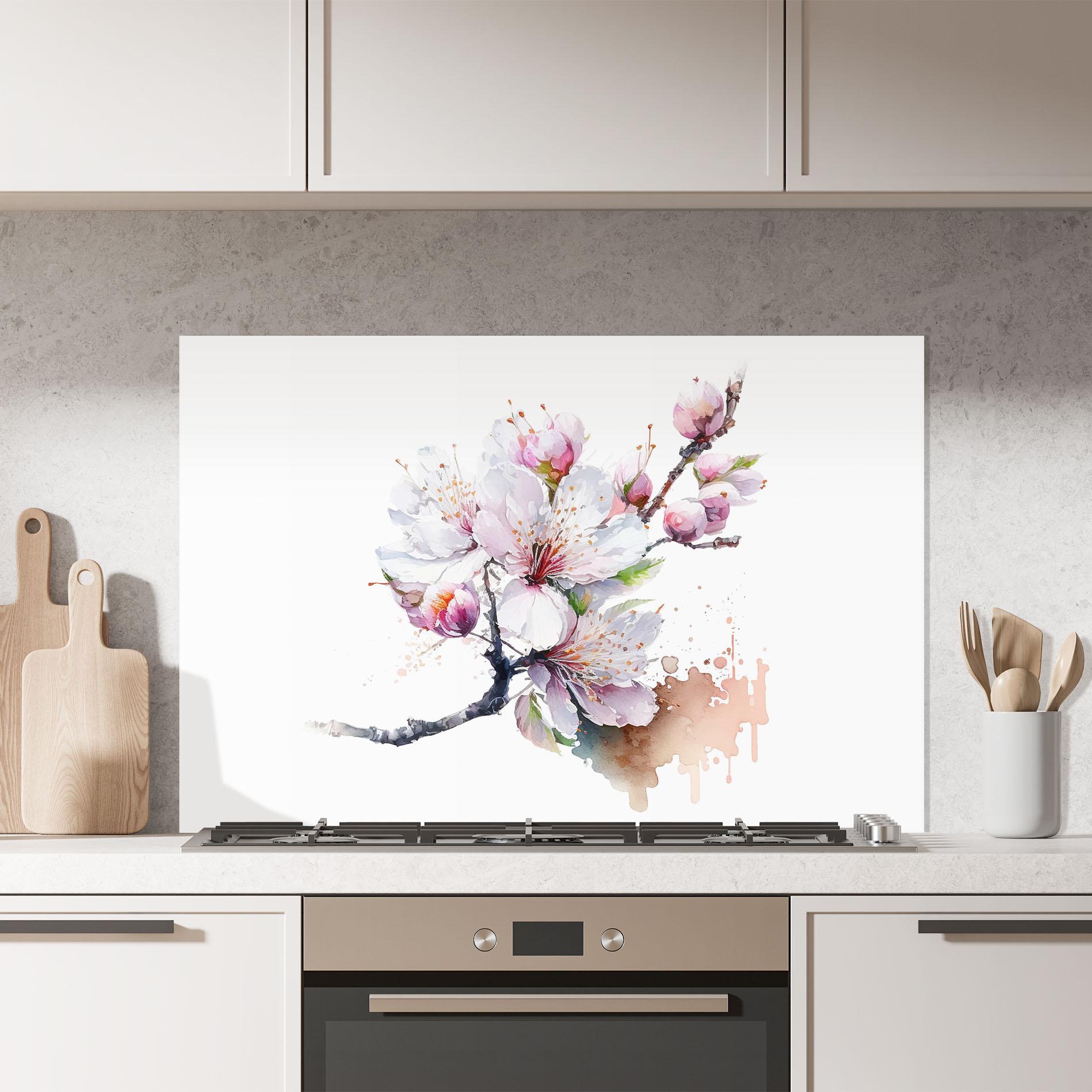 Panou Sticla Bucatarie Cherry Spring Art mockup 7