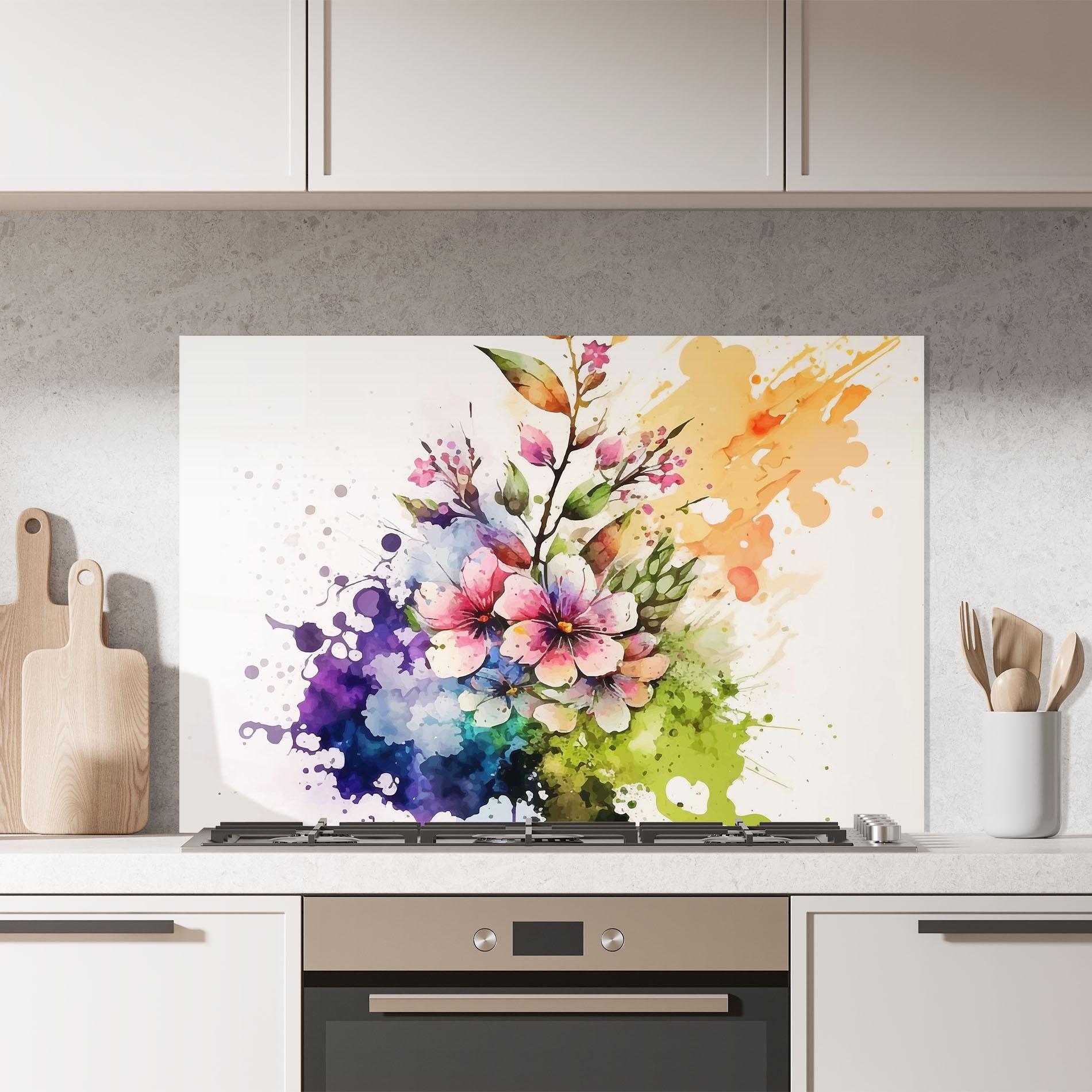 Panou Sticla Bucatarie Color Mix Spring mockup 7